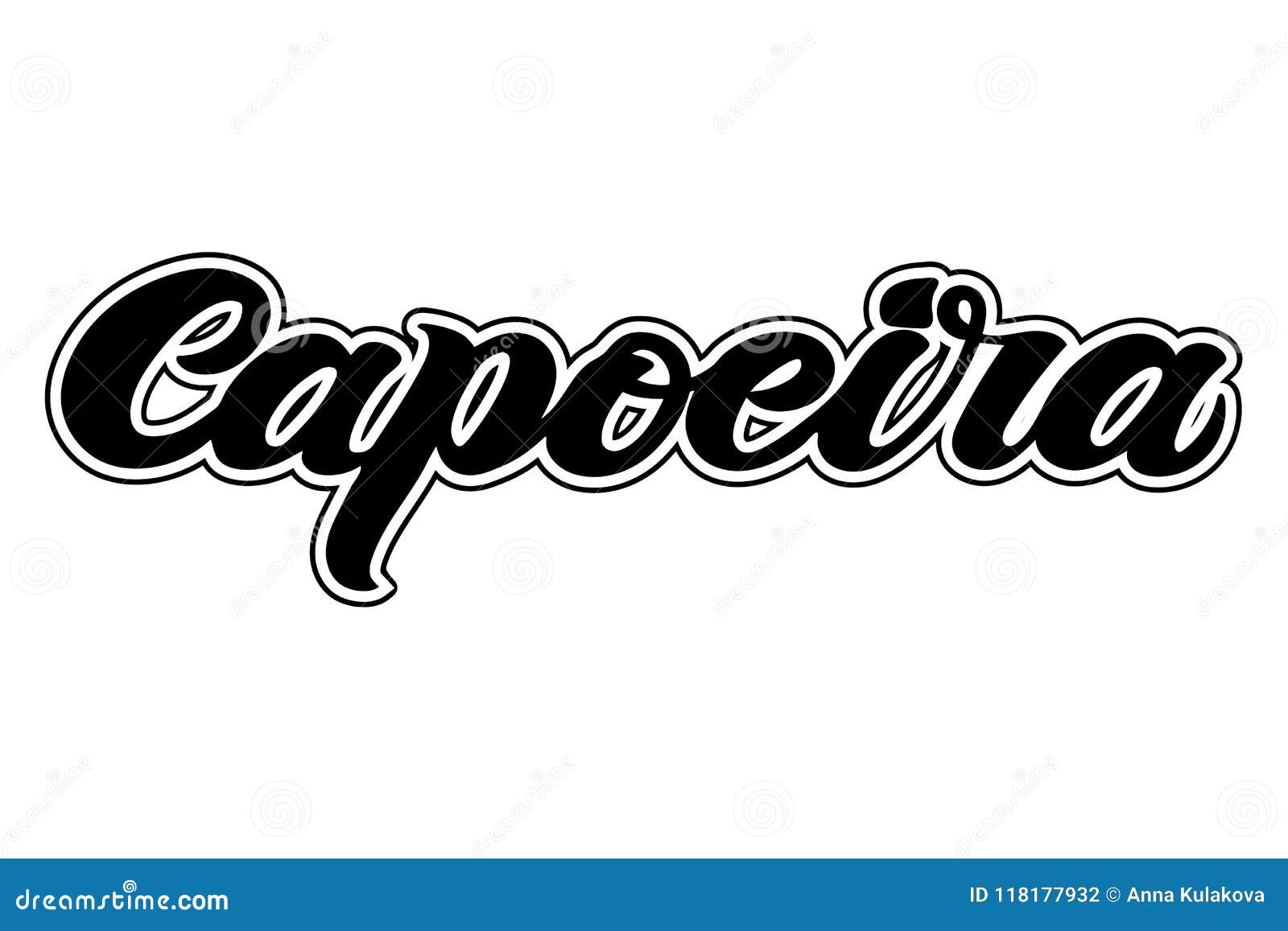 capoeira lettering and sillouettes of capoeirists, no background. for ing capoeira promo, logo, banner, poster, website, inv