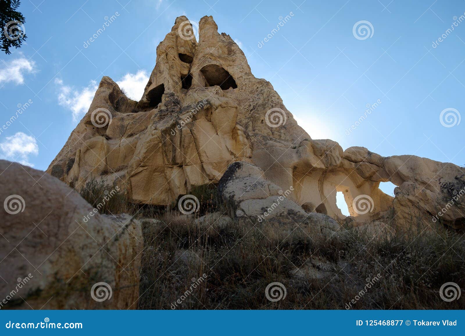 Cappadocia. Goreme bij de koude winter Museum op lucht