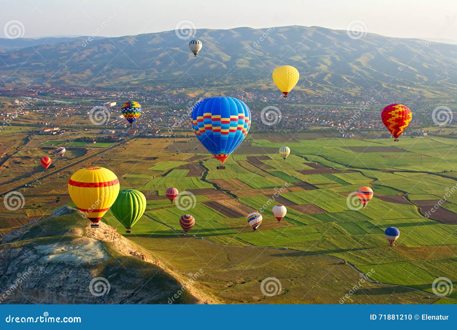 cappadocia. colorful hot air balloons flying, cappadocia, anatolia, turkey