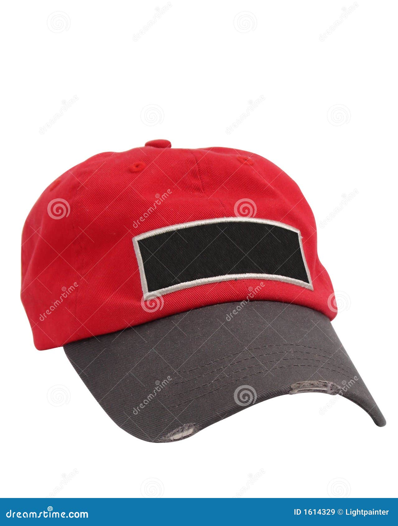 Cappello della Clip-pathed. Una clip-pathed rossa del cappello e su una priorità bassa bianca