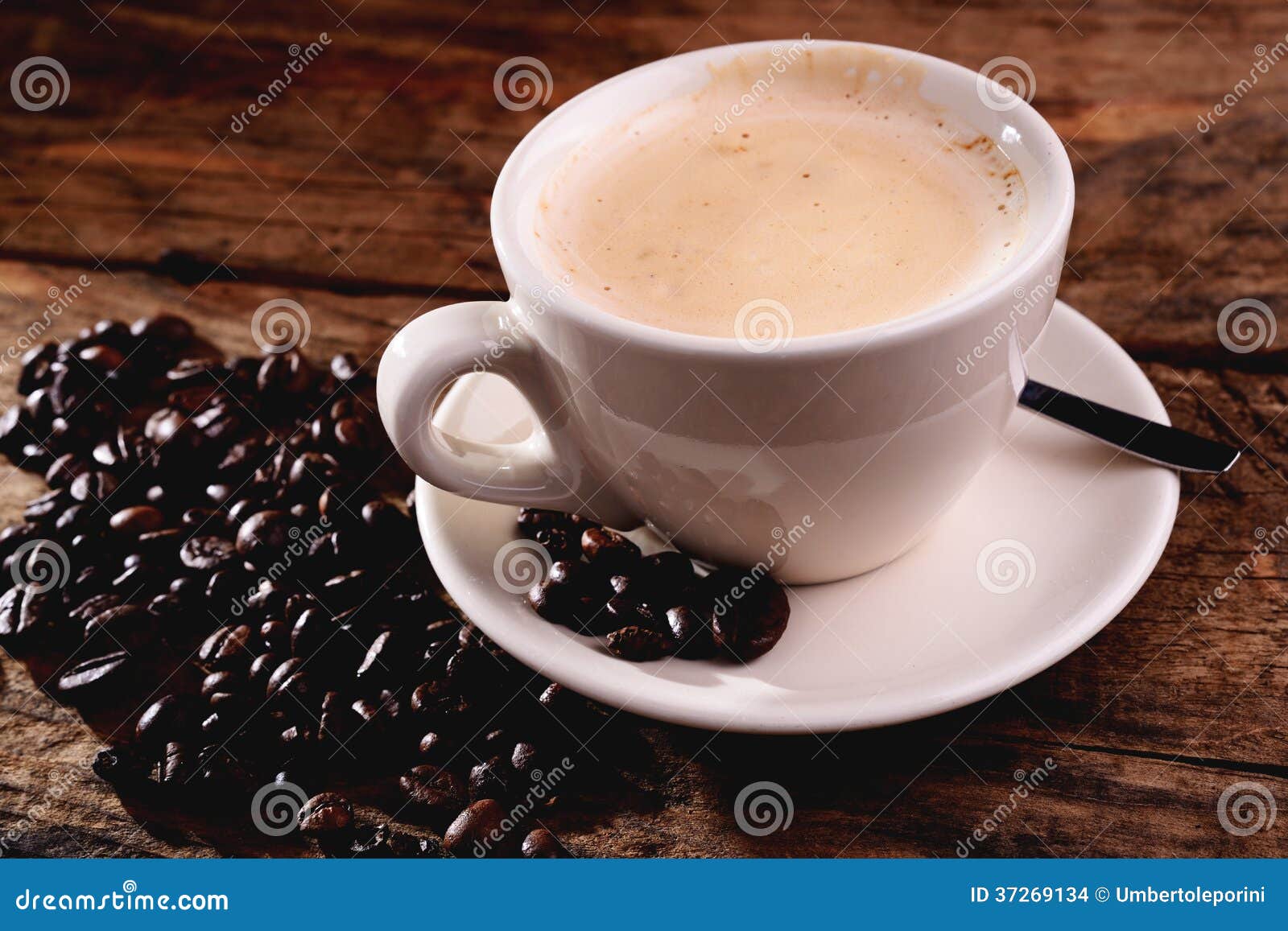 Cappuccino Coffee and Milk Stock Photo Image of wakeup, espresso