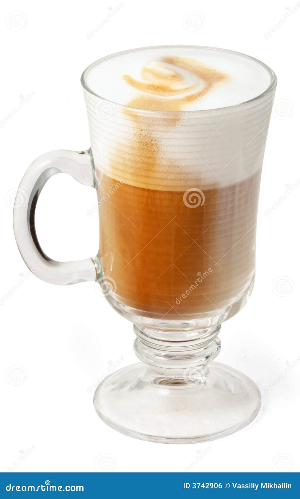 Cappuccino in glass cup stock photo. Image of brown, morning - 3742906