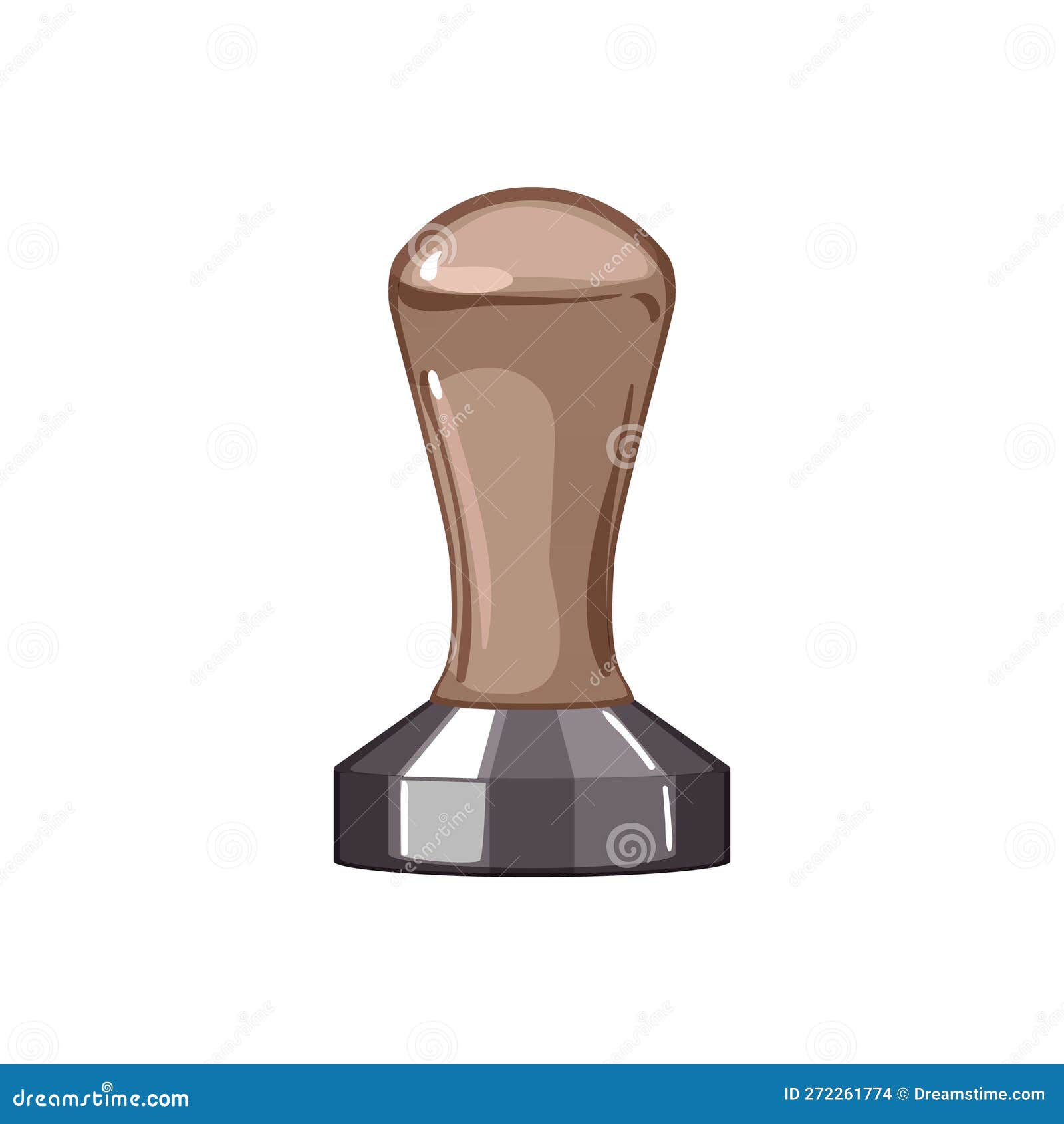 Cappuccino Tamper Coffee Cartoon Vector Illustration Stock Vector -  Illustration of tamper, cafe: 272261774