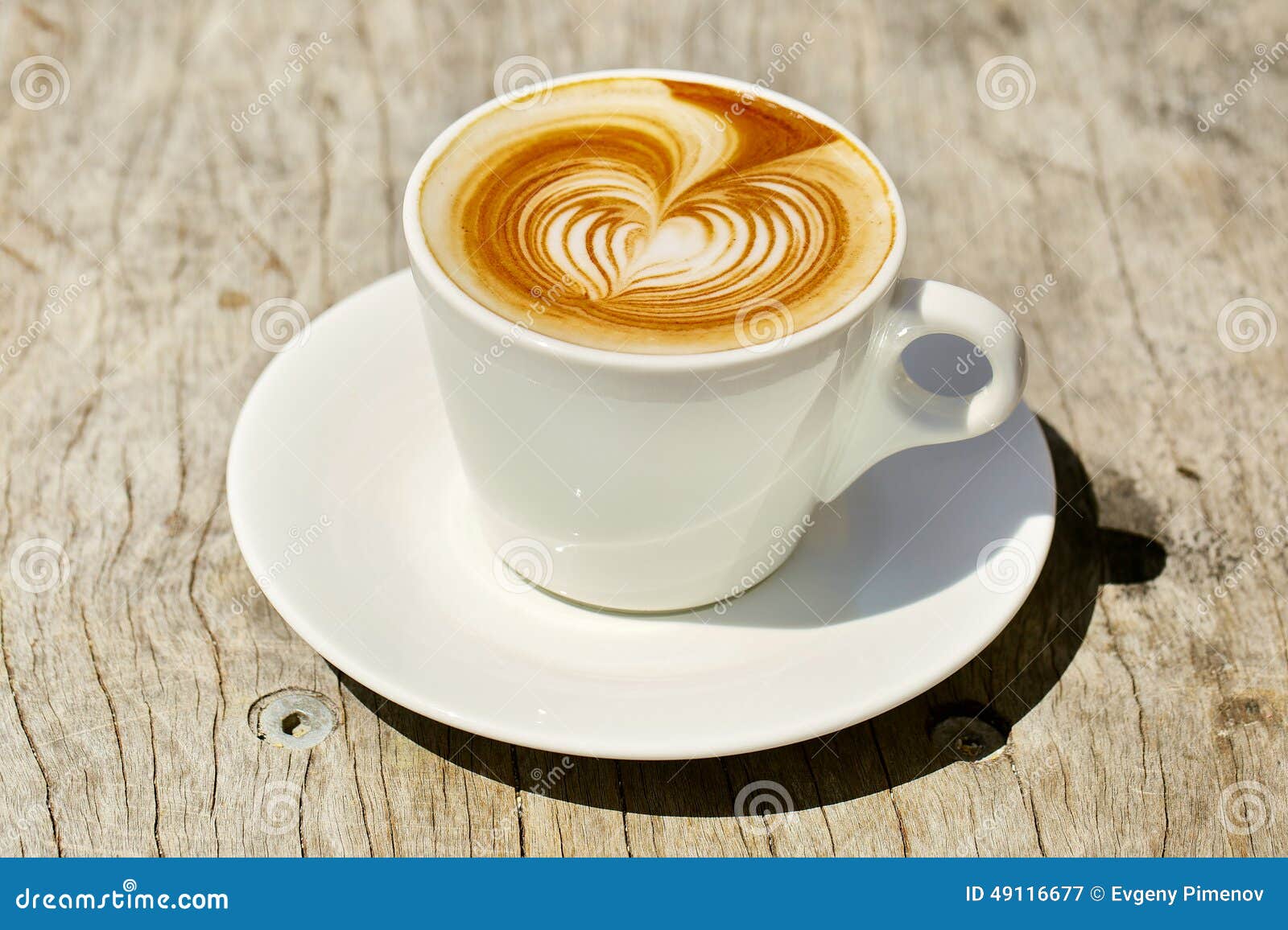 cappuchino or latte coffe in a white cup with