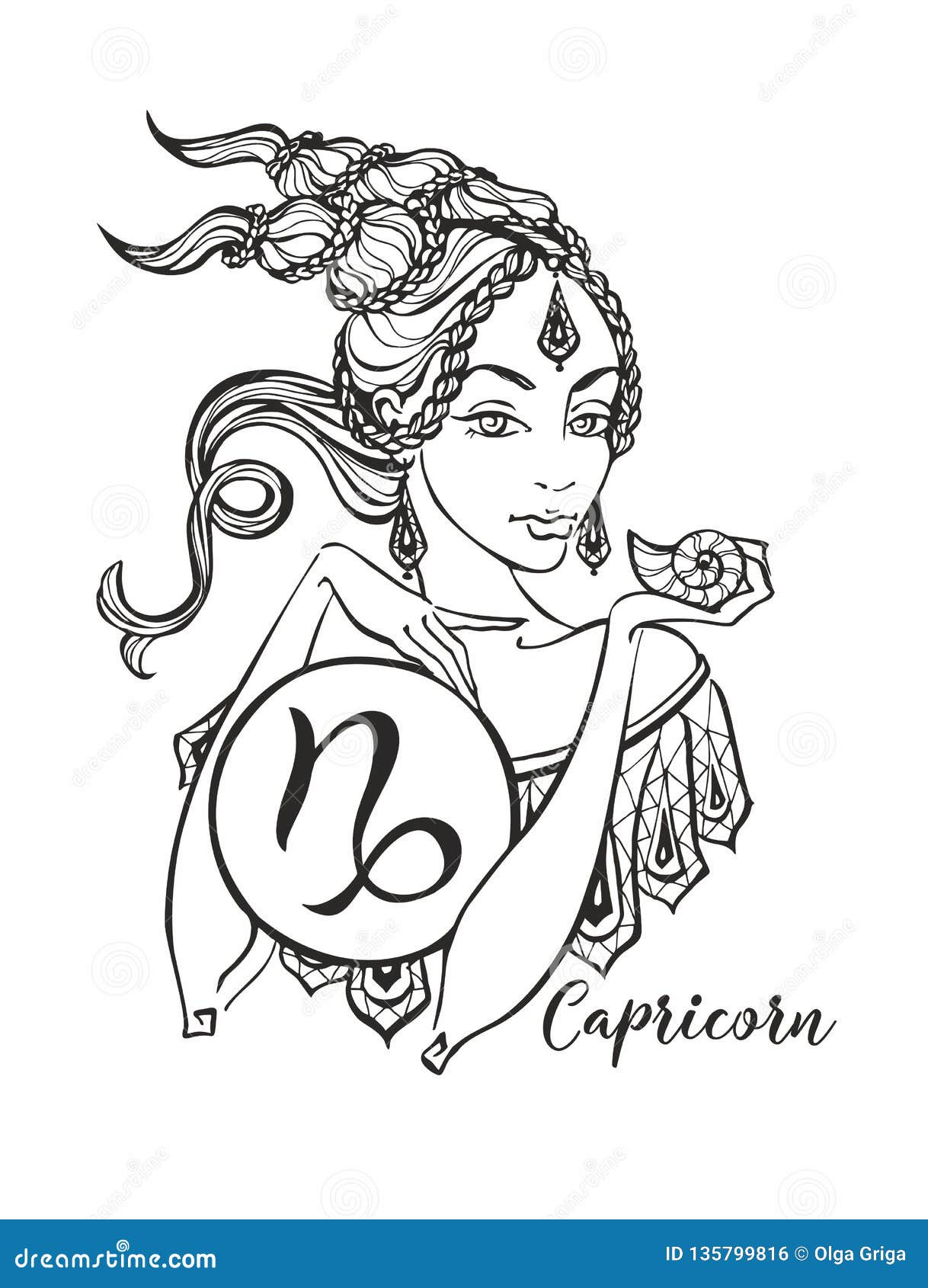 The Capricorn Astrological Sign As a Beautiful Girl. Horoscope