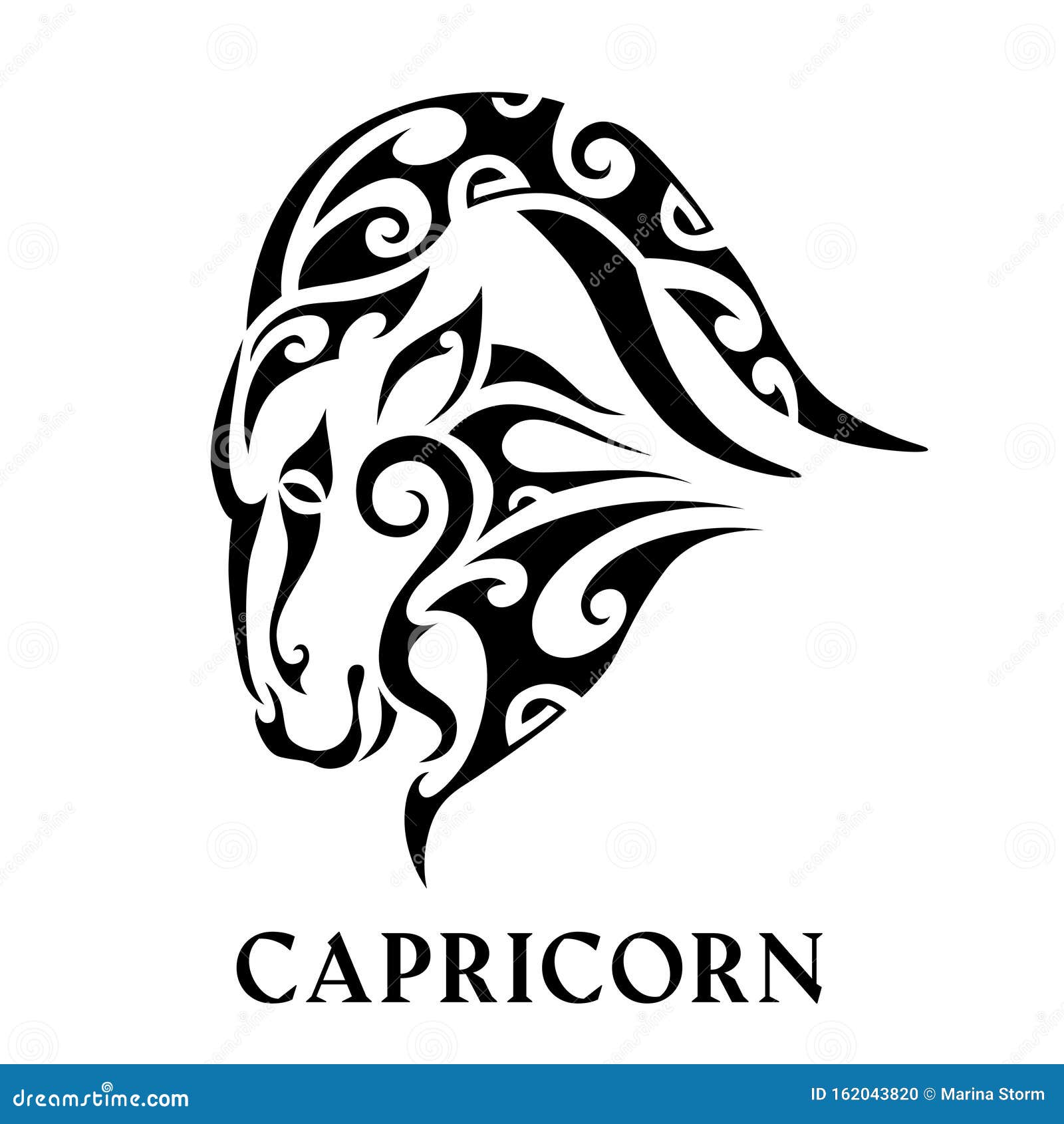 Capricorn Silhouette Stock Illustrations 2 741 Capricorn Silhouette Stock Illustrations Vectors Clipart Dreamstime