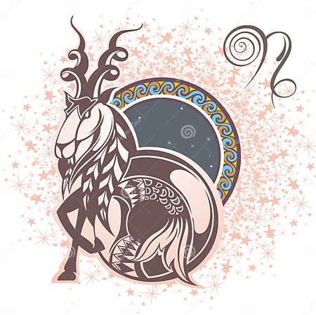Capricorn. Zodiac sign stock vector. Illustration of libra - 60136565