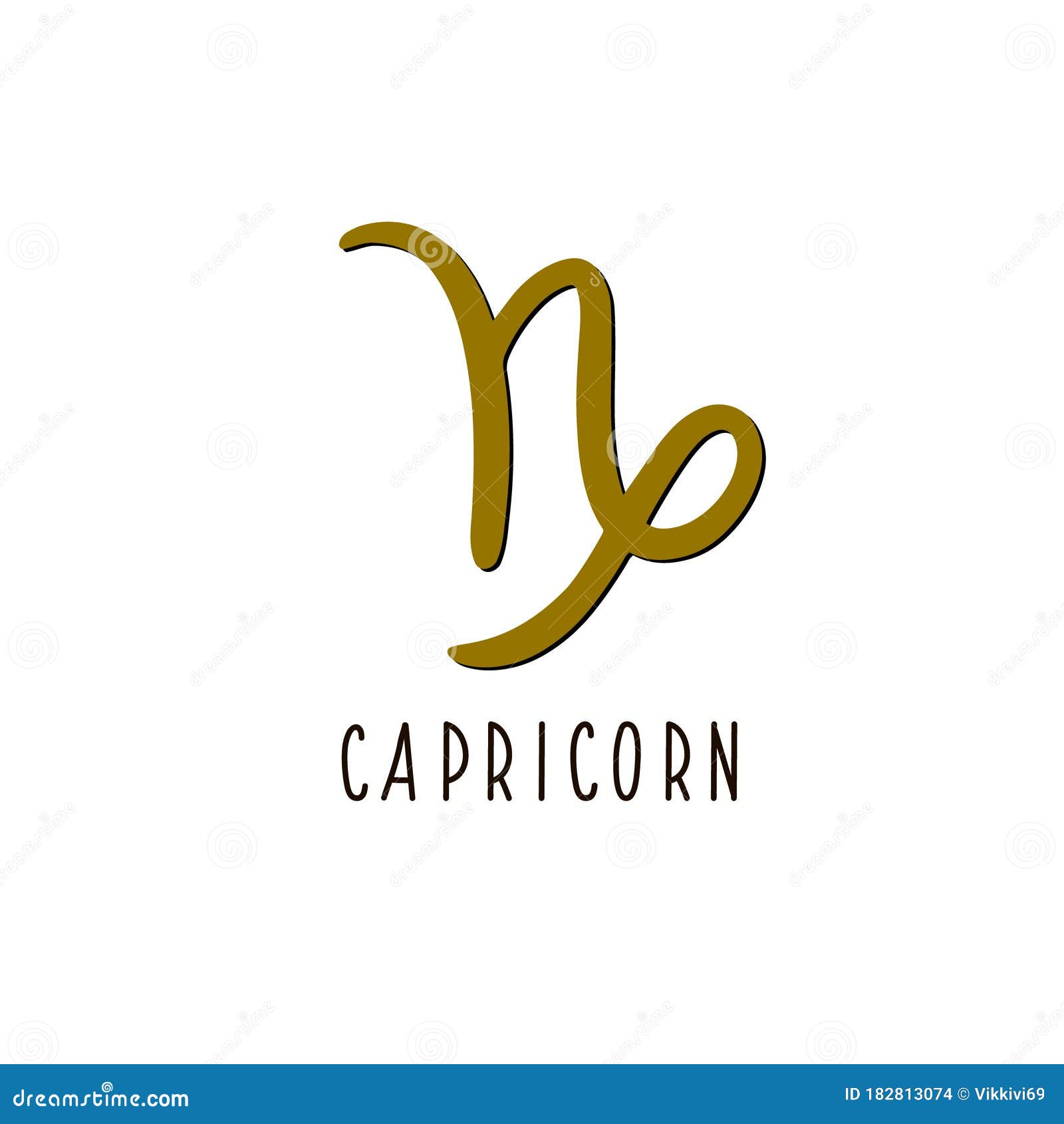 Capricorn Zodiac Sign. Vector Zodiac Sign Scorpio Stock Illustration ...