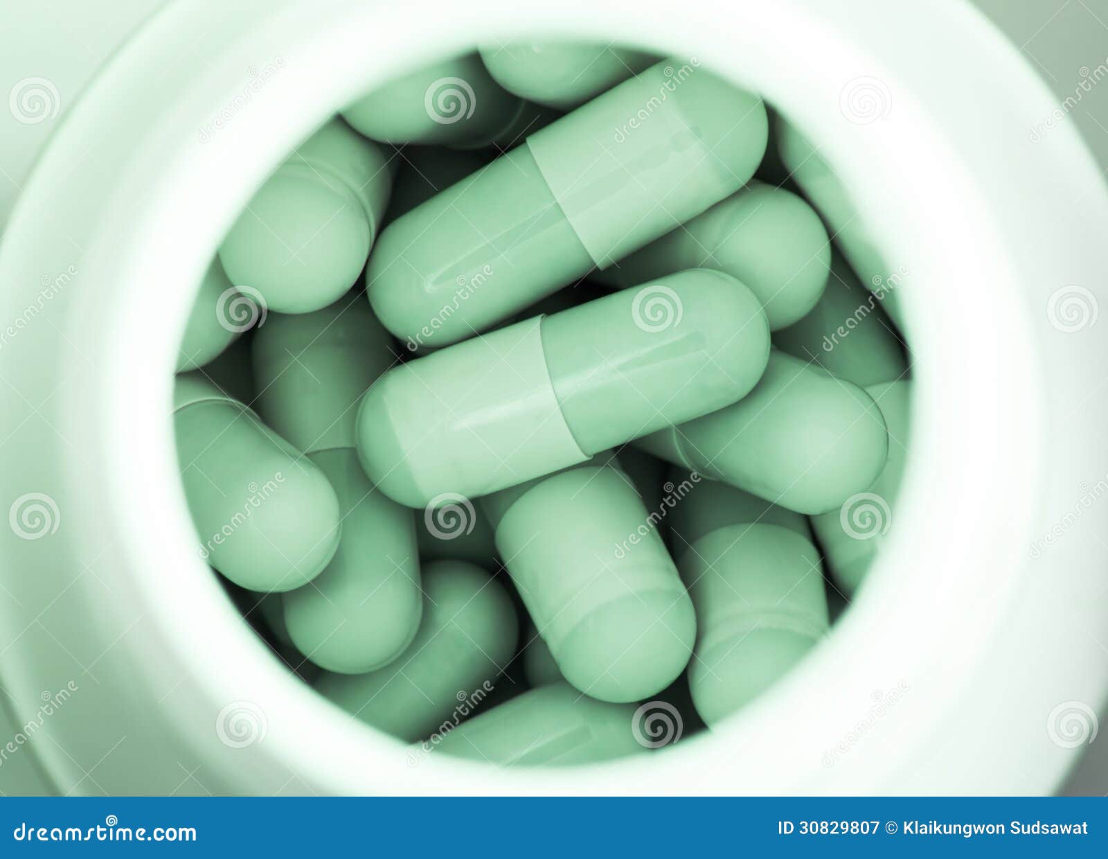 Capsule in Plastic Bottle Close Up Stock Image Image of chemistry