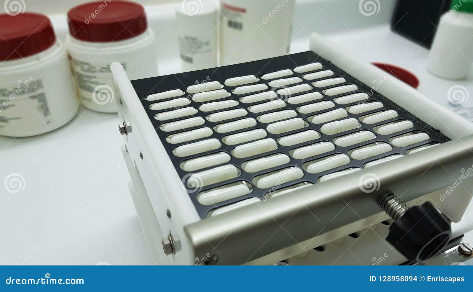 Capsules compounding stock photo. Image of care, equipment 128958094