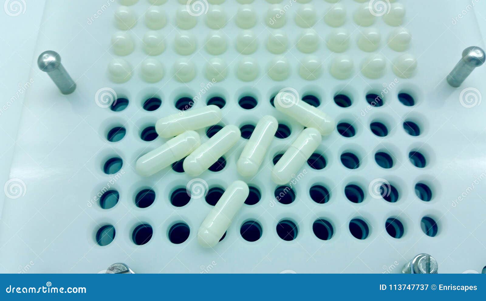 Capsules Compounding in the Pharmacy Laboratory Stock Image Image of
