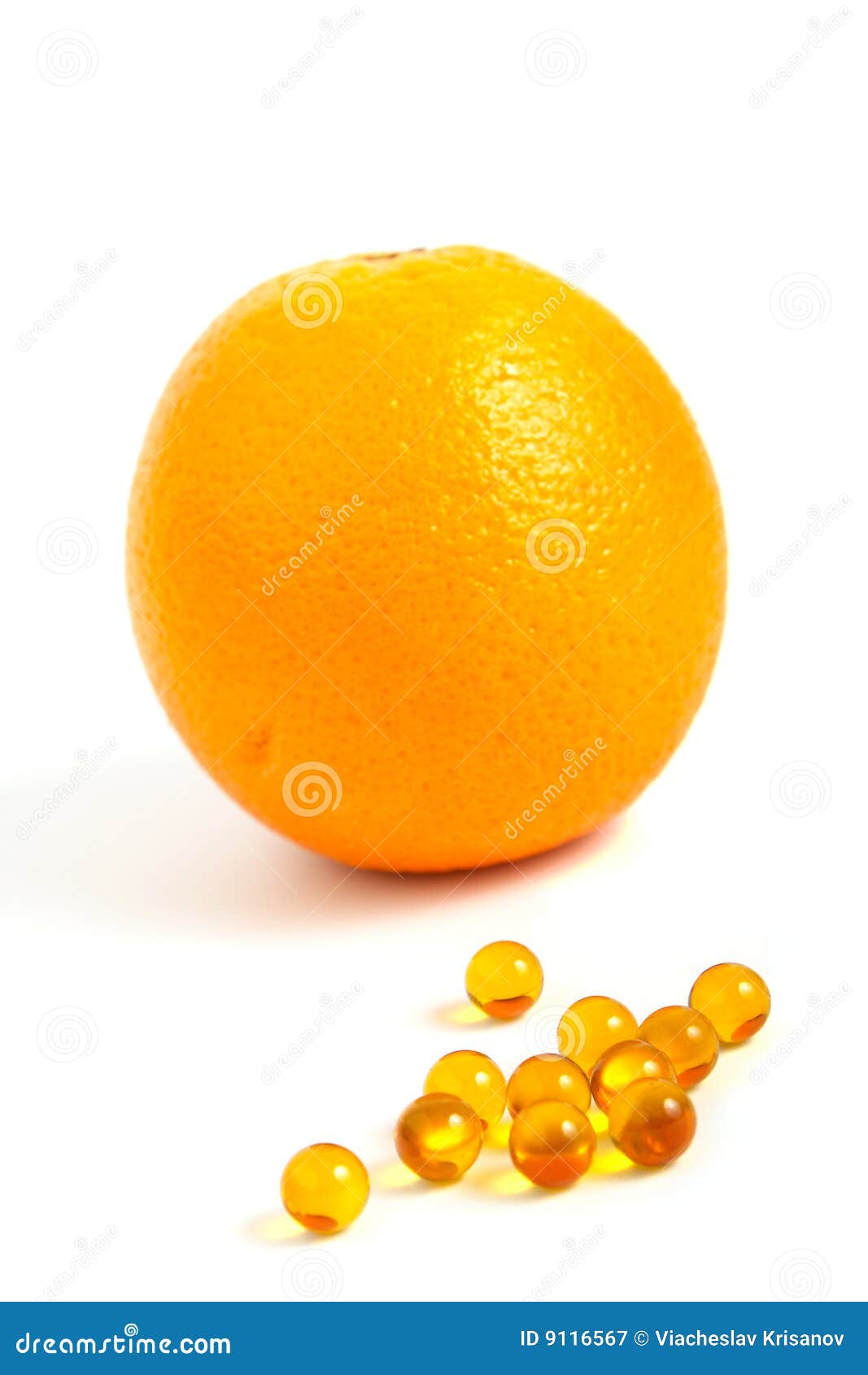 Capsules and orange stock image. Image of heal, focus 9116567