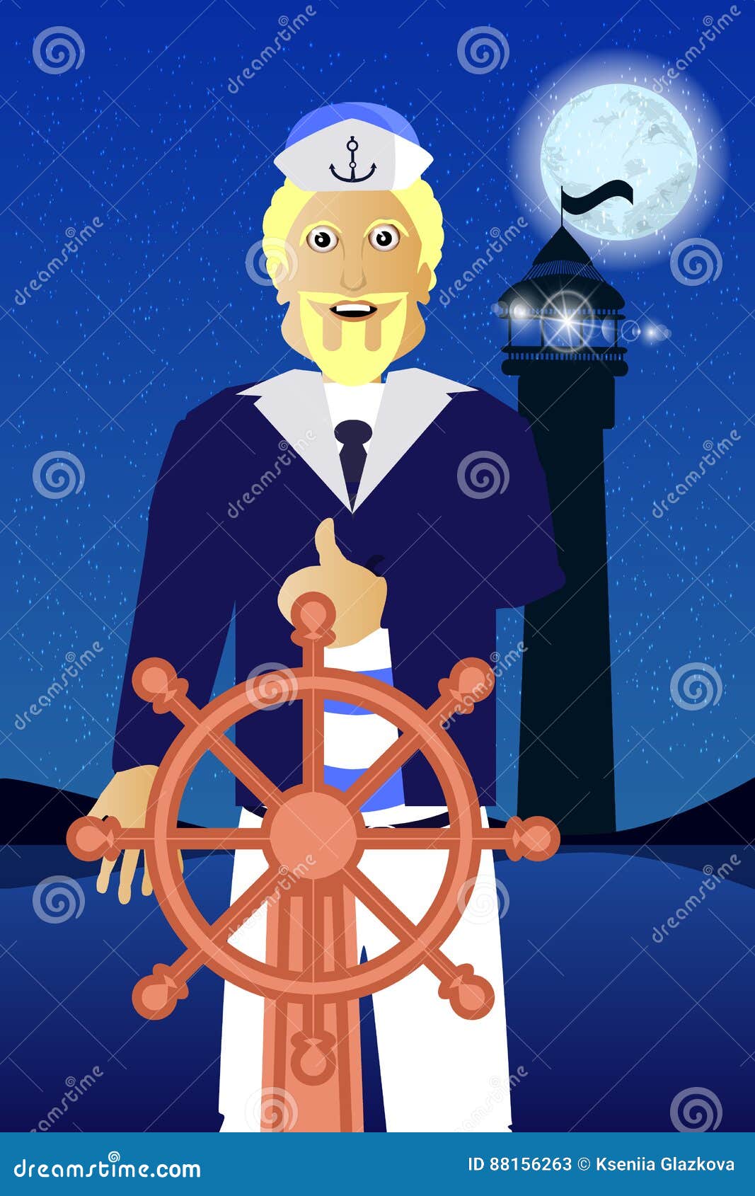 The Captain at the Helm. Management Stock Vector - Illustration of guidance, controller: 88156263