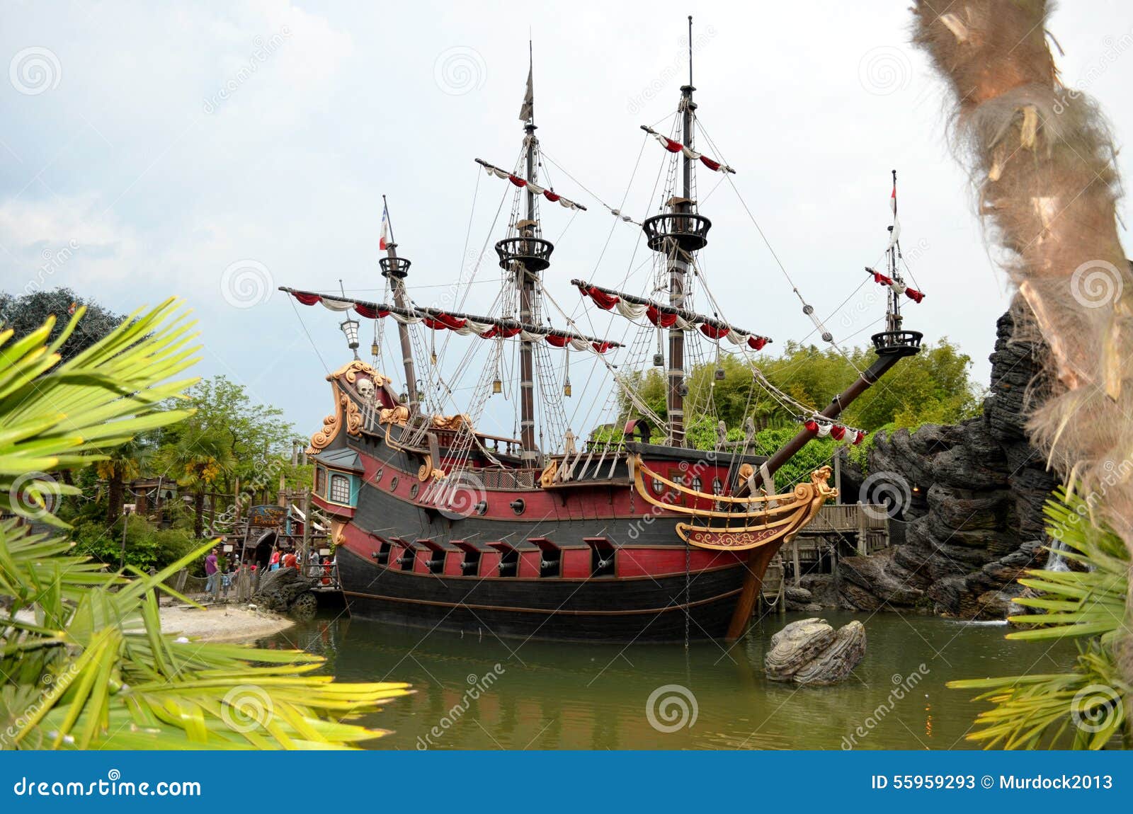 Captain Hook s Pirate ship editorial stock photo. Image of child