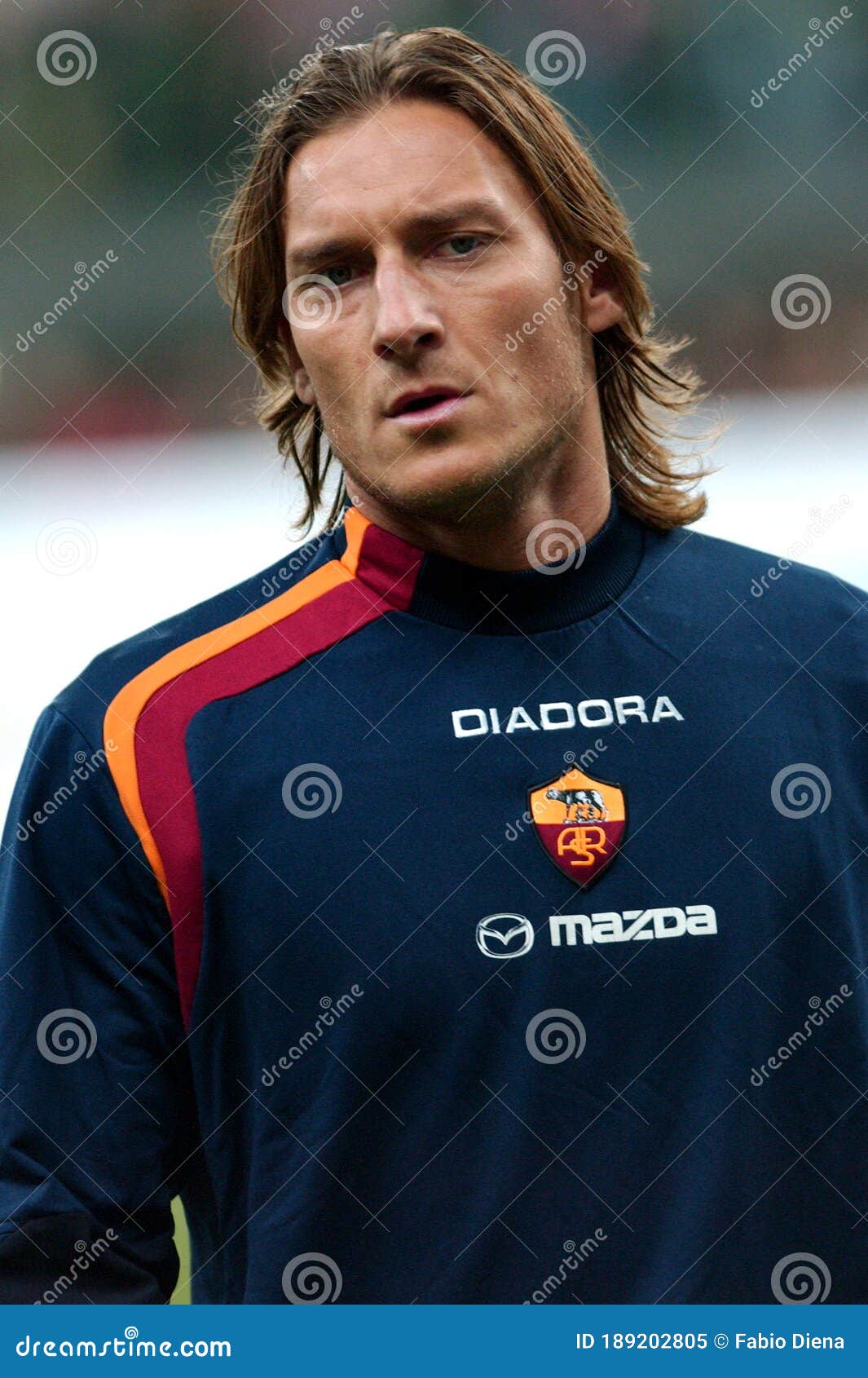 The Captain of the Roma Francesco Totti before the Match Editorial Image -  Image of calcio, inter: 189202805