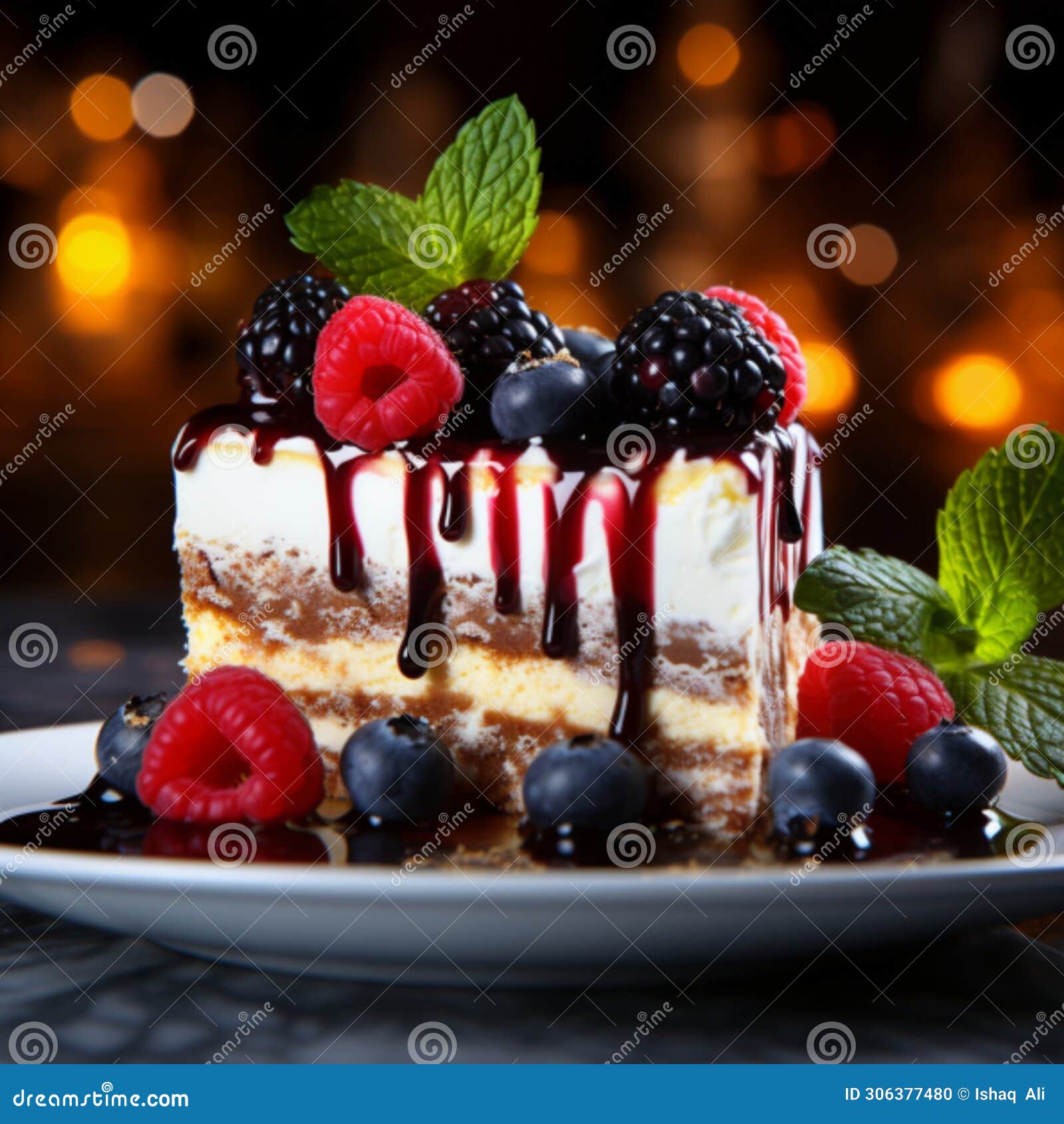 captivate your audience with a closeup of a divine dessert plated with precision