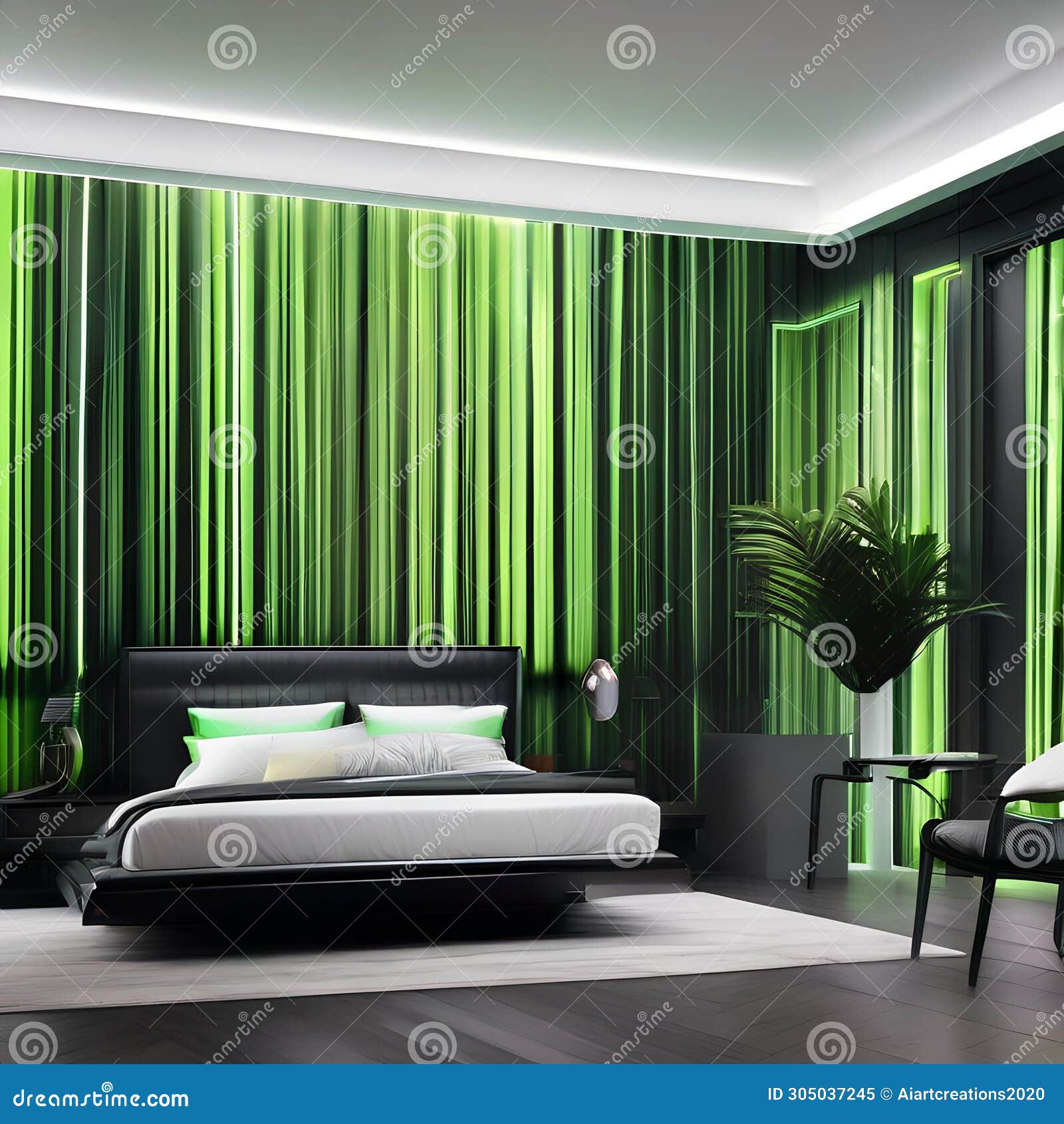 a captivating abstract wallpaper with lively green neon lines moving dynamically in a 3d space, leaving glowing traces on a pitc