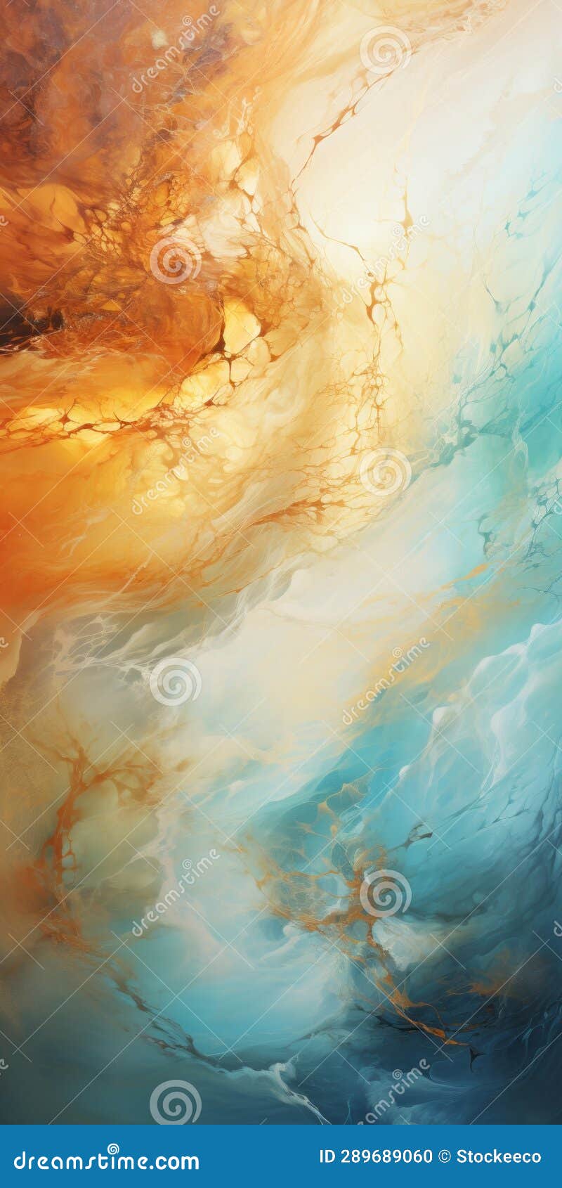 captivating aerial view of a polished metamorphosis tornado in light beige and amber