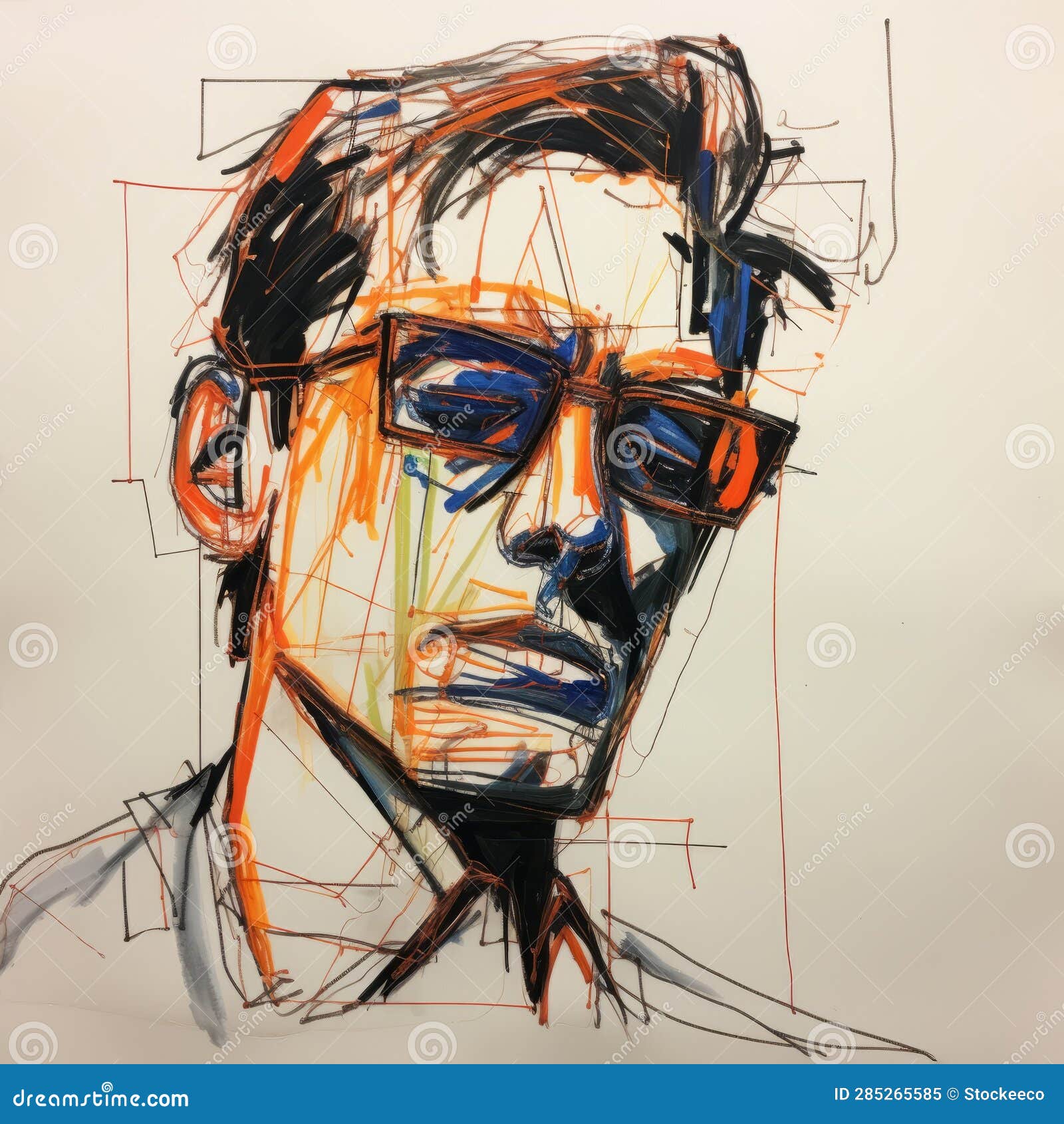 Captivating Art Richard S Face in Blind Contour with Continuous Line