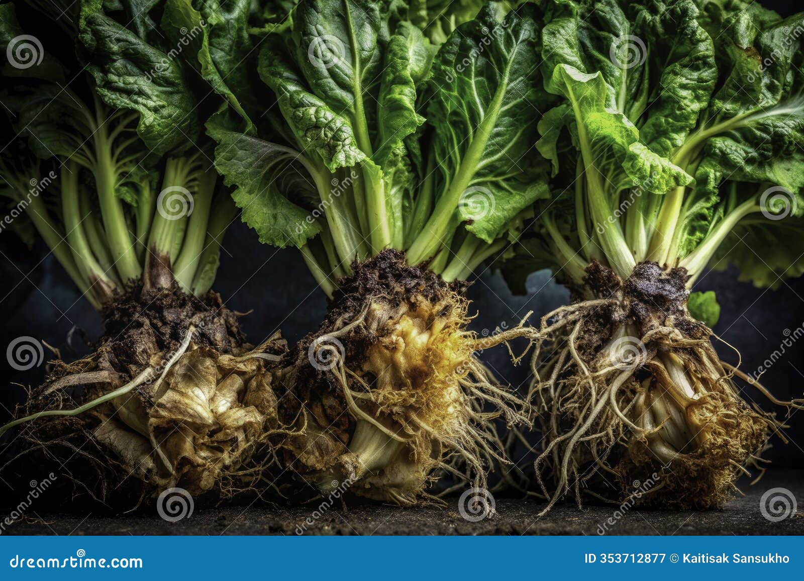 a detailed look at overwatered lettuce roots a closeup examination of root rot and its impact on vegetable