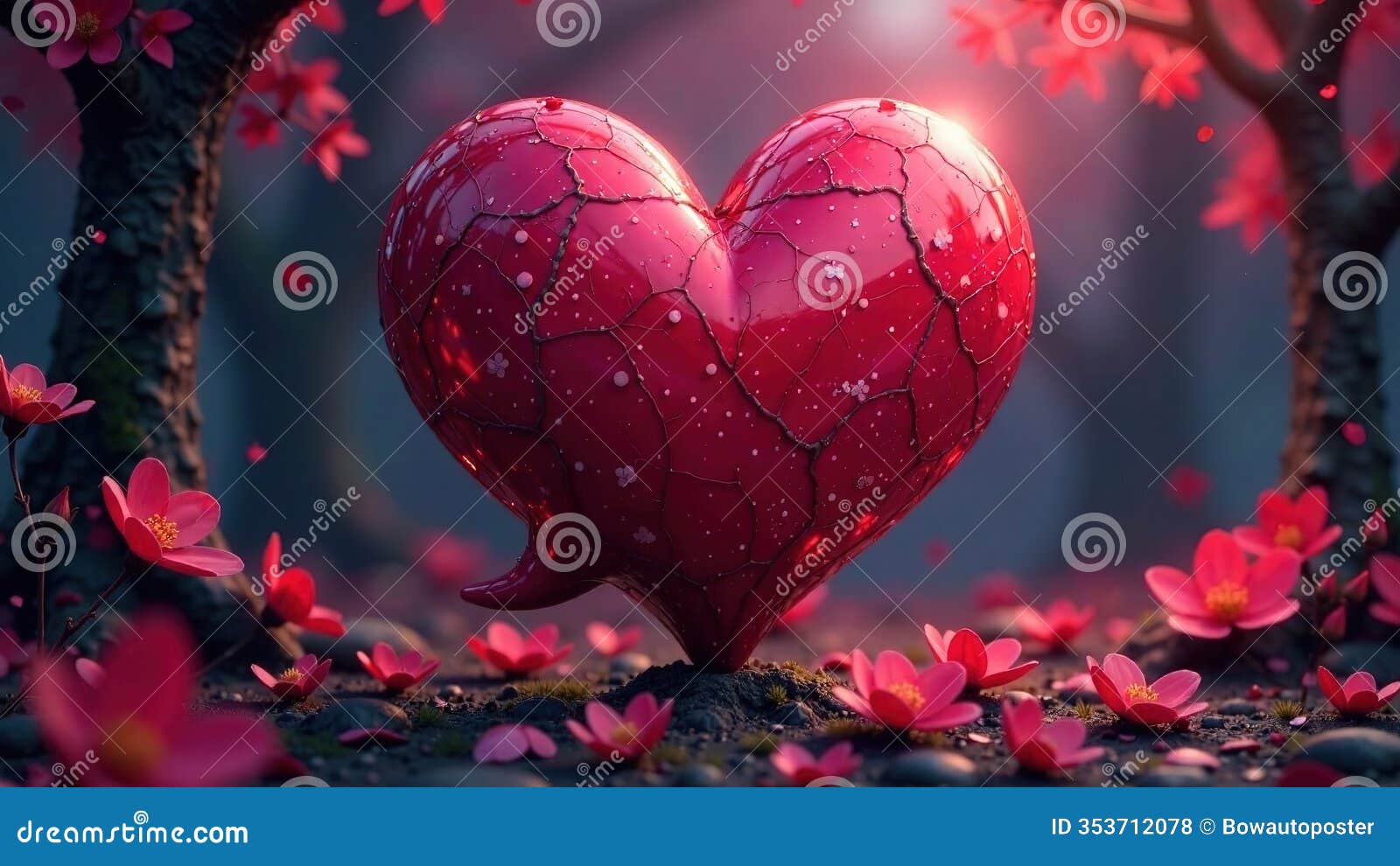 heartd dialogue bubble an abstract romantic  with intriguing lighting and emotional depth perfect for
