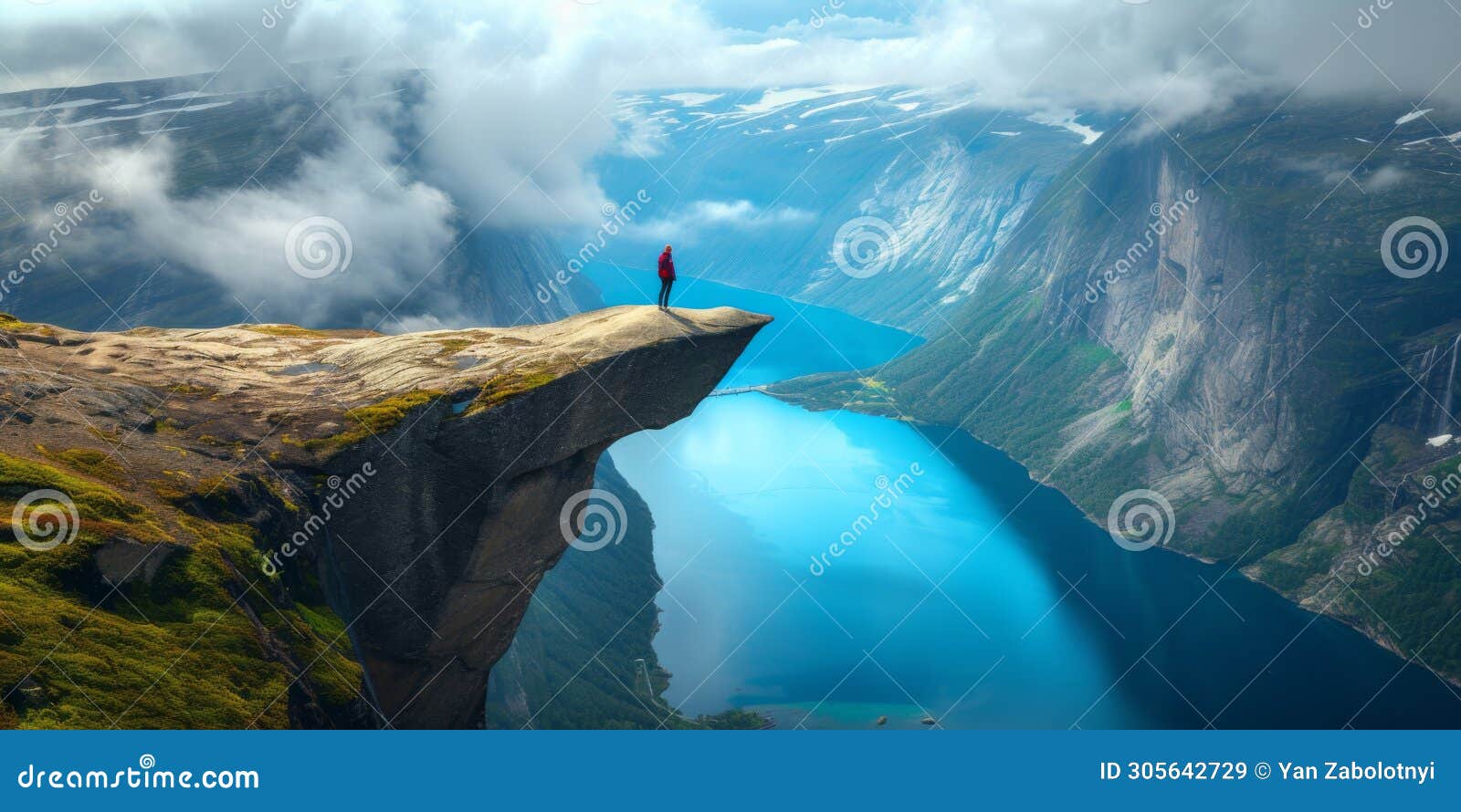 captivating landscape of trolltunga norways natural beauty unraveled in aweinspiring glory, copy space