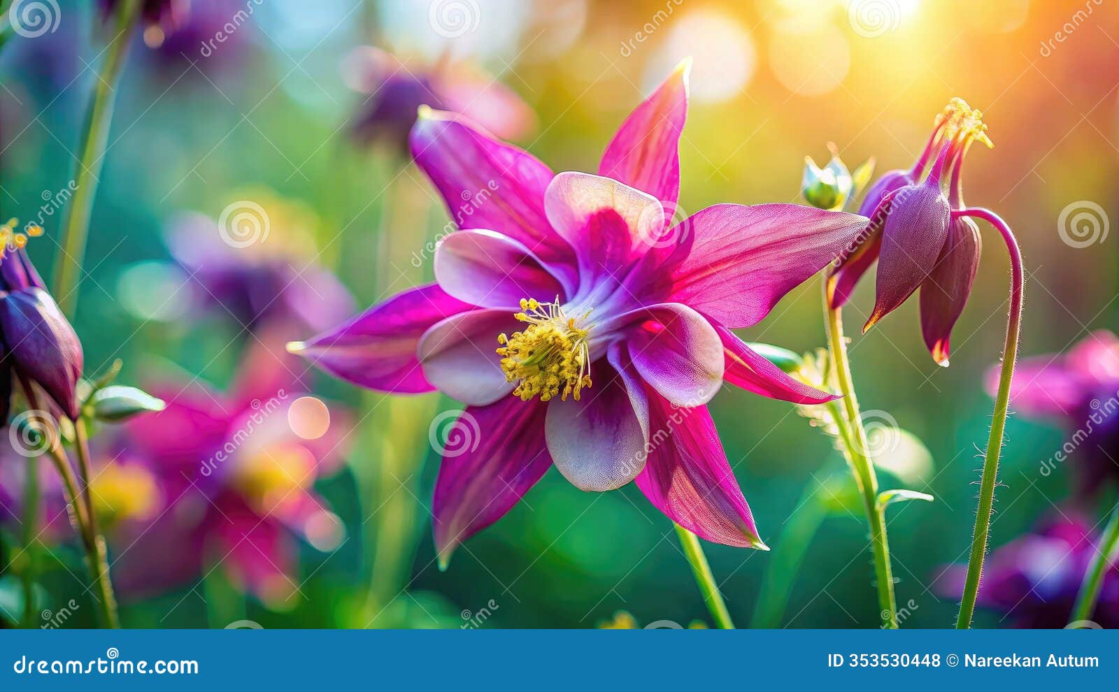 closeup wild columbine bloom stunning macro photography reveals natures delicate artistry in vibrant colors