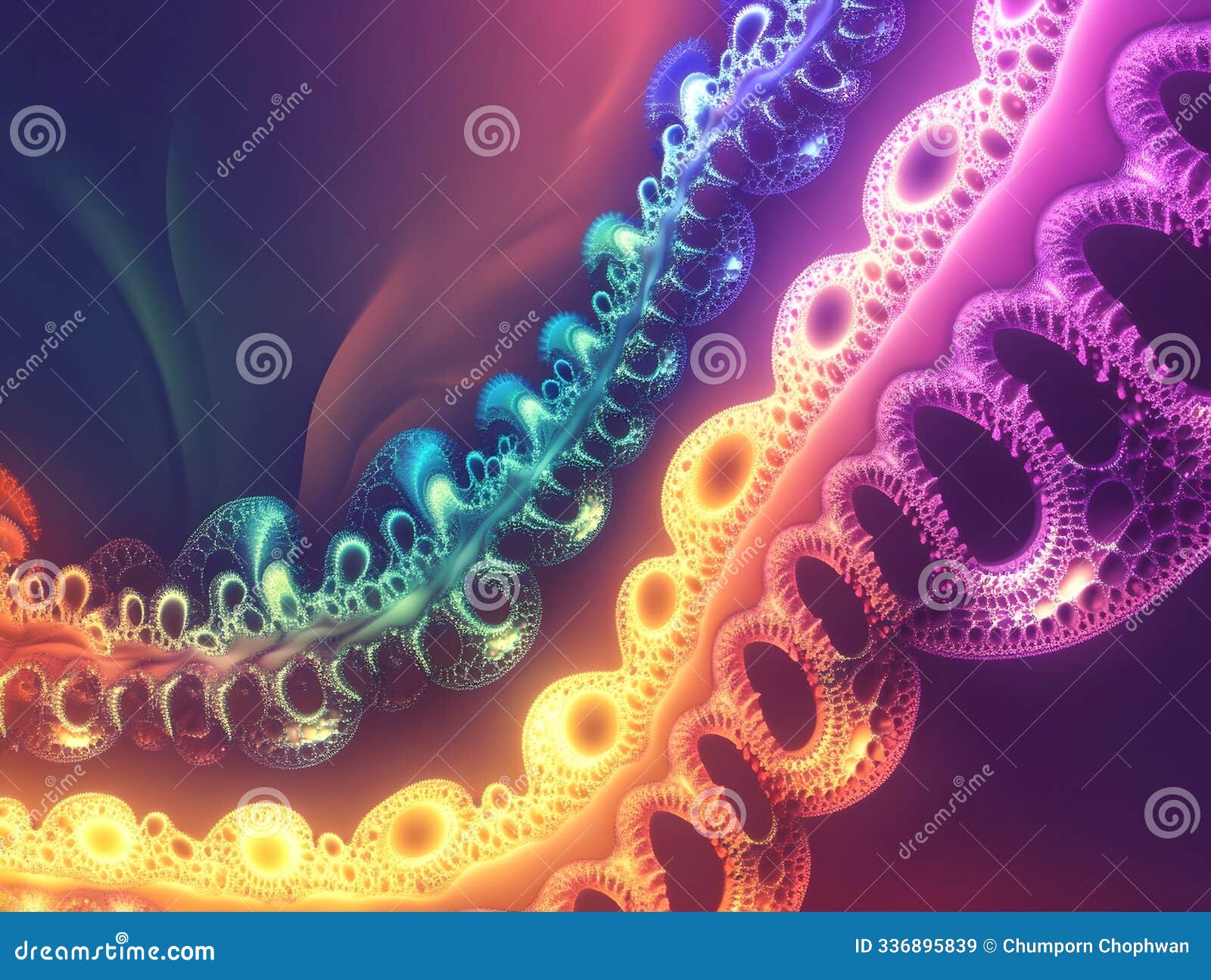 captivating neon fractal patterns a mesmerizing digital