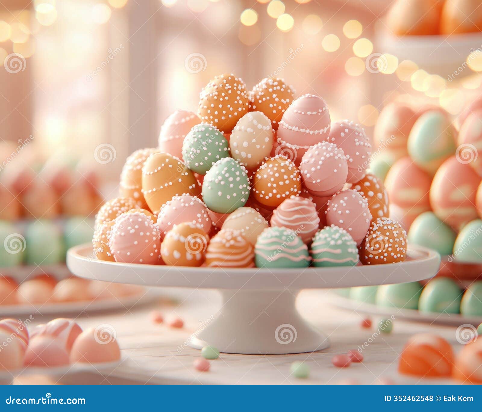 a captivating table adorned with a delightful array of egg-d chocolate treats, each a miniature masterpiece hand-painted for