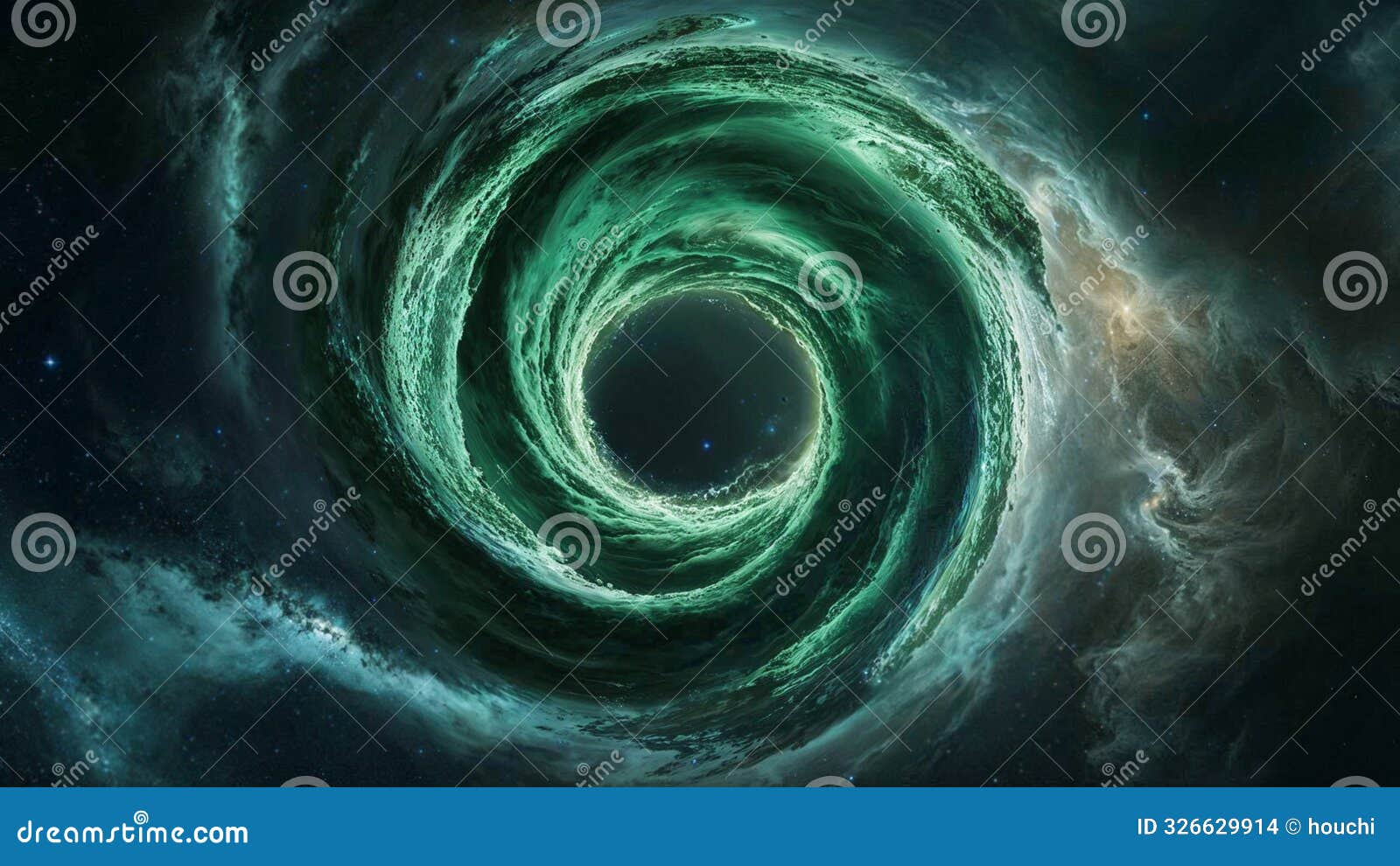 captivating view of a spiral galaxy vortex with detailed stars
