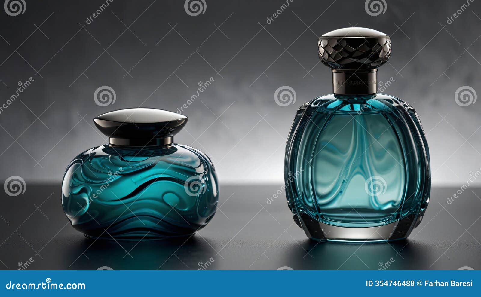 aquatic breeze perfume bottle mockup