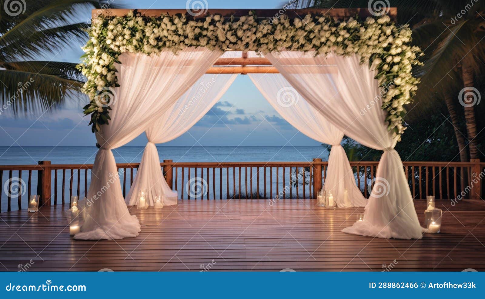 elegant resort wedding: serene beach venue at sunset