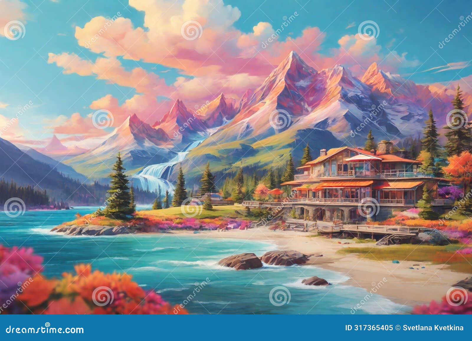 capture the essence of summer vacation with vibrant colors, playful patterns, and breathtaking landscapes