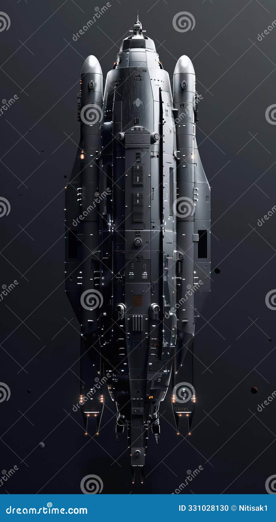 capture the rear view of a space exploration spacecraft