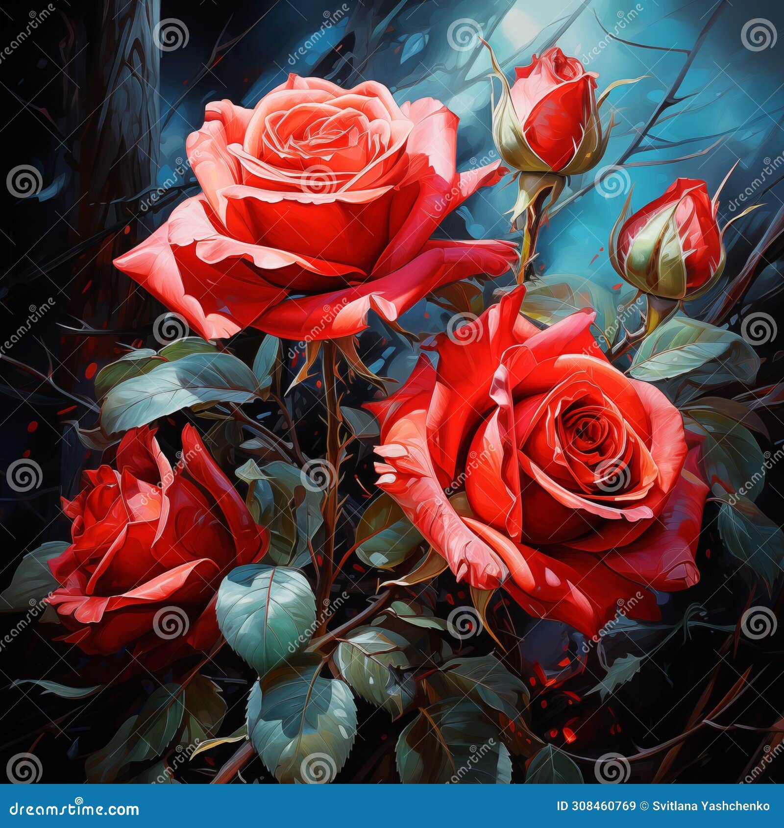 A Bouquet of Red Roses in, Romantic Floral Decoration, Floral ...