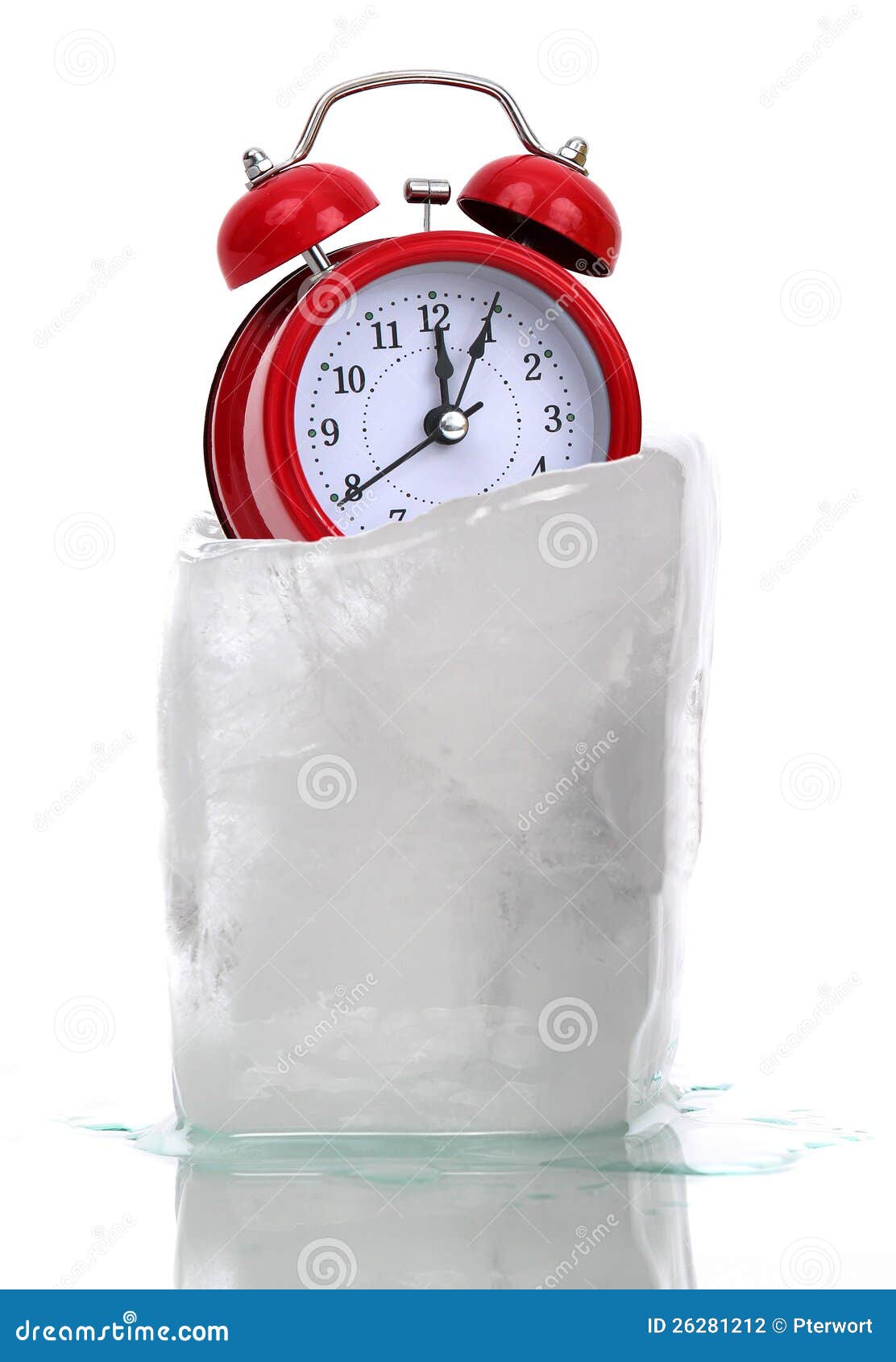 captured time in ice