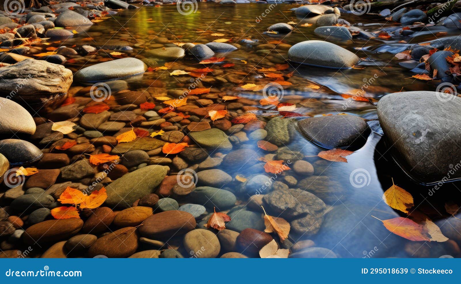 capturing the beauty of a wide river surrounded by rocks