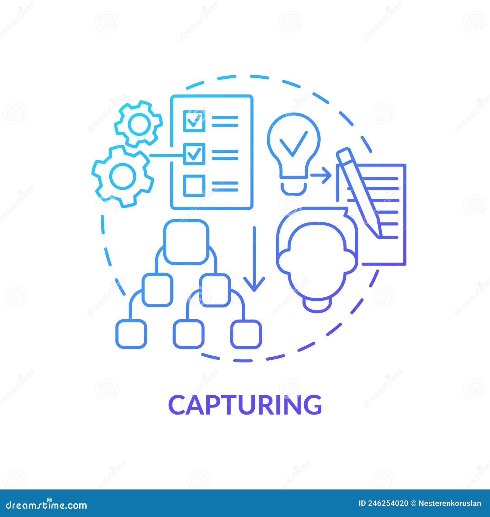 Capturing Blue Gradient Concept Icon Stock Vector - Illustration of ...