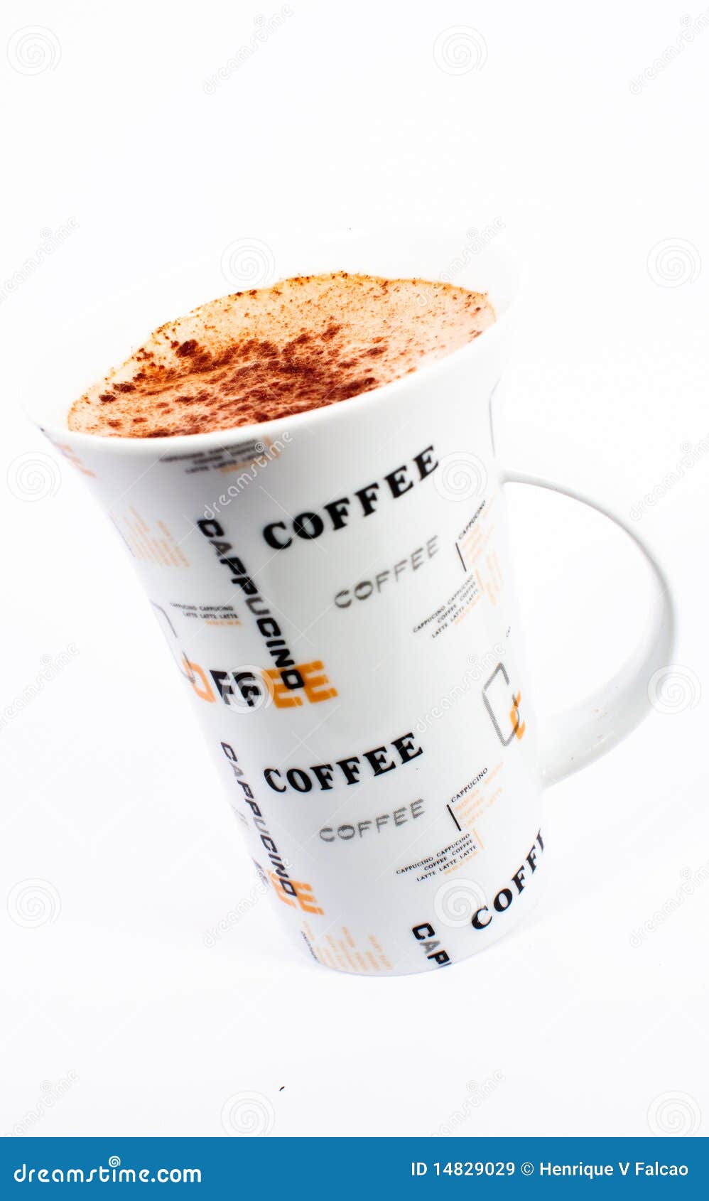 capuccino cup in white background 2