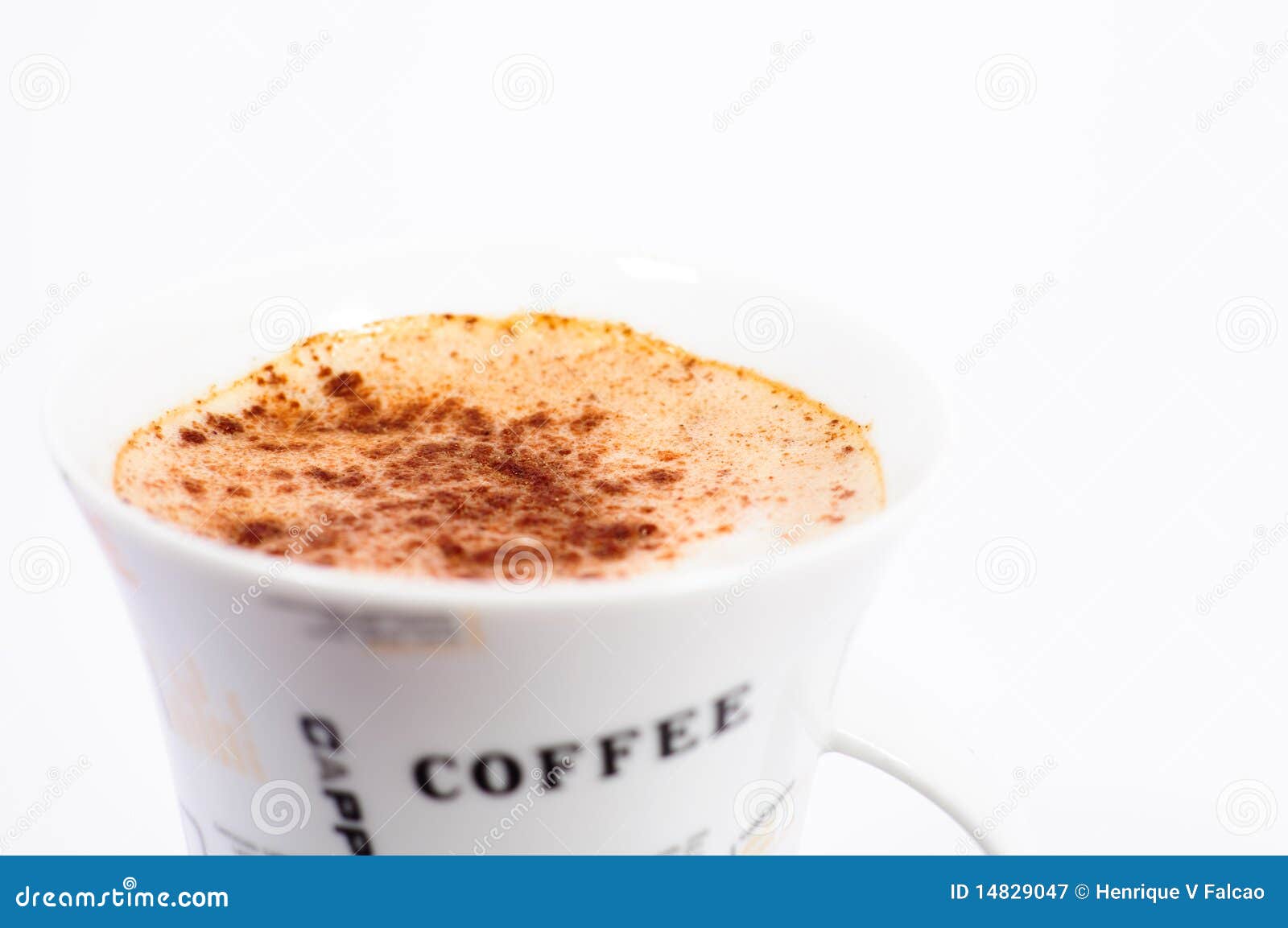 capuccino cup in white background 3