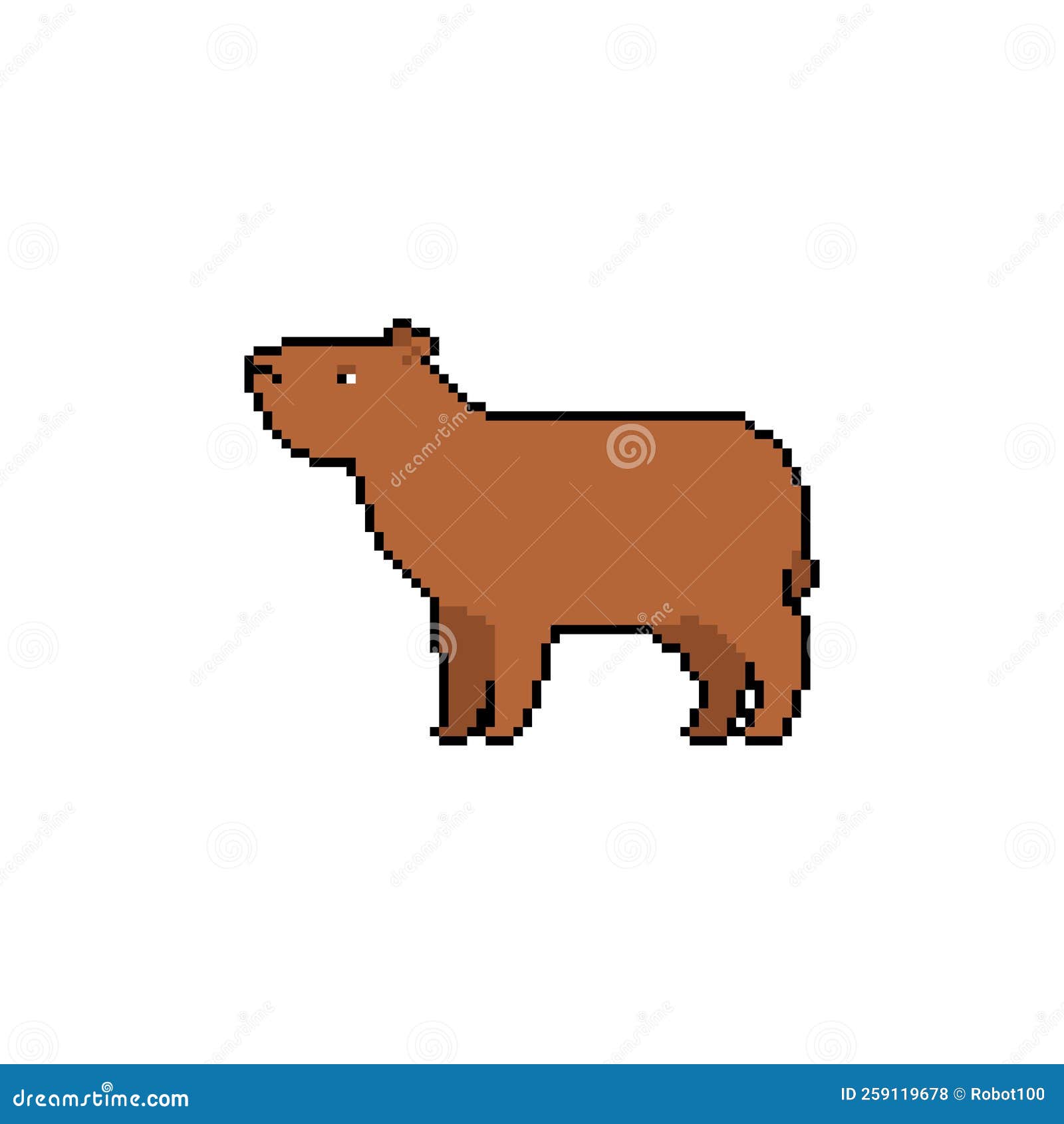 Capybara Pixel Art | Sticker