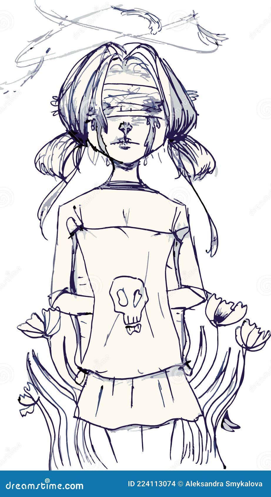 Carácter anime ilustración del vector. Ilustración de muchacha - 224113074 Carácter anime ilustración del vector. Ilustración de muchacha - 224113074