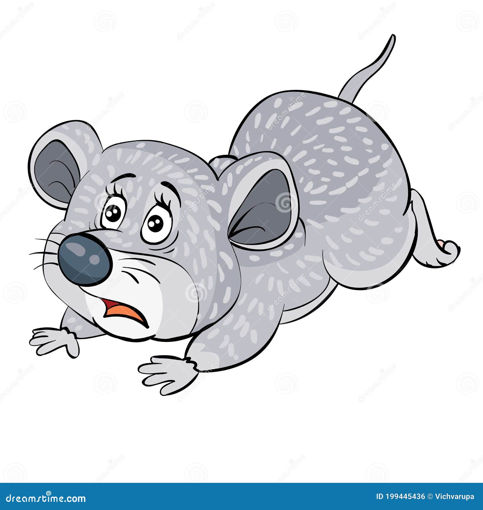 Carácter De Ratón Asustado Escapando De Alguien, Ilustración De Caricatura,  Objeto Aislado Sobre Fondo Blanco, Vector Ilustración del Vector -  Ilustración de rata, miedo: 199445436