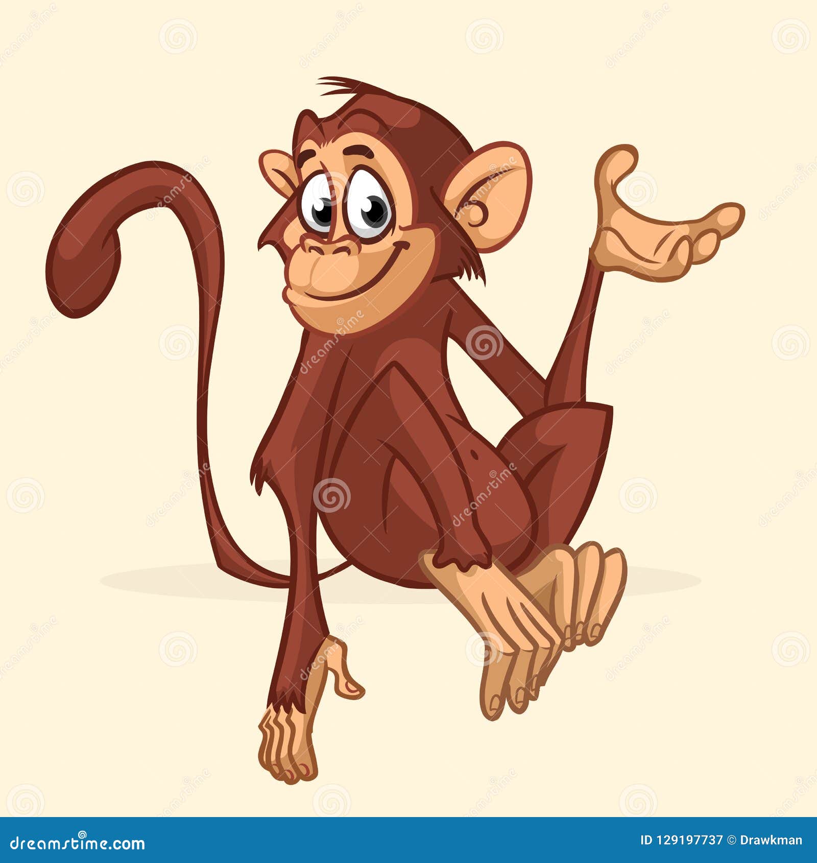 Ícone De Cara De Macaco, Cartoon Bonito, Caráter Engraçado, Design