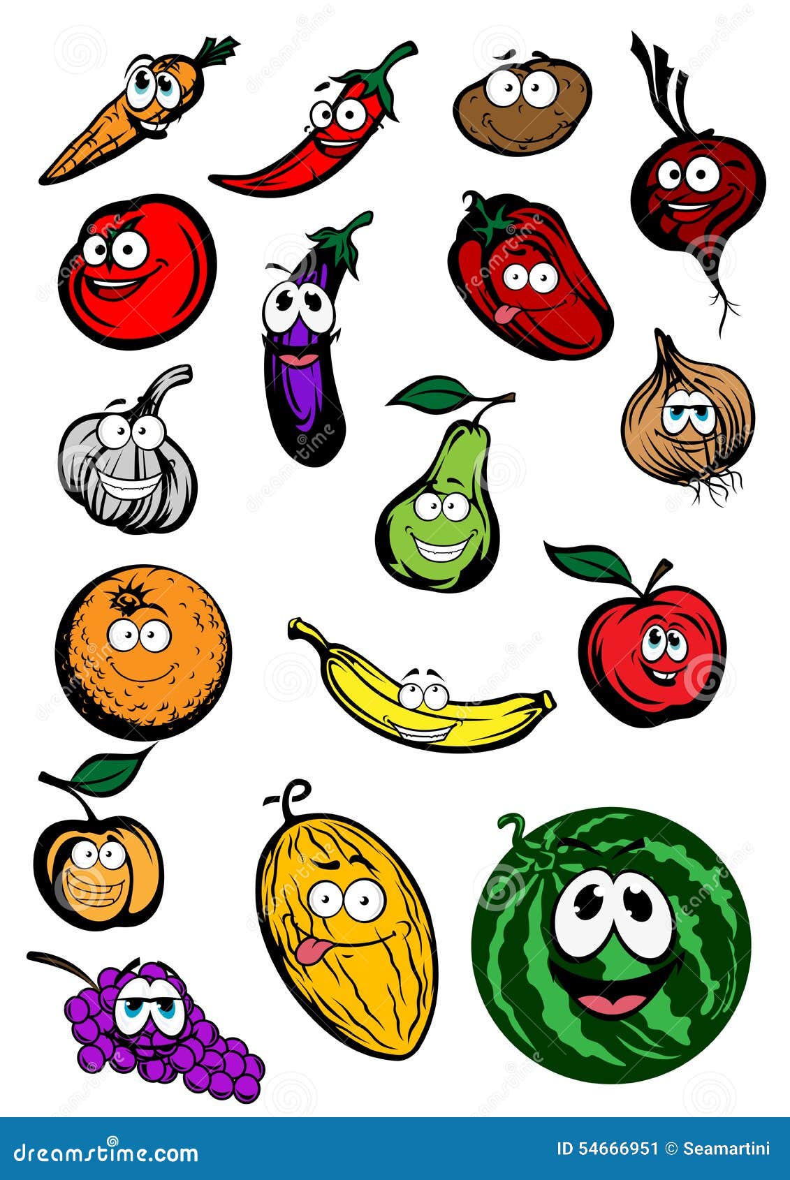 Desenhos Animados De Legumes Vetor Desenho Animado Engraçado Vetor