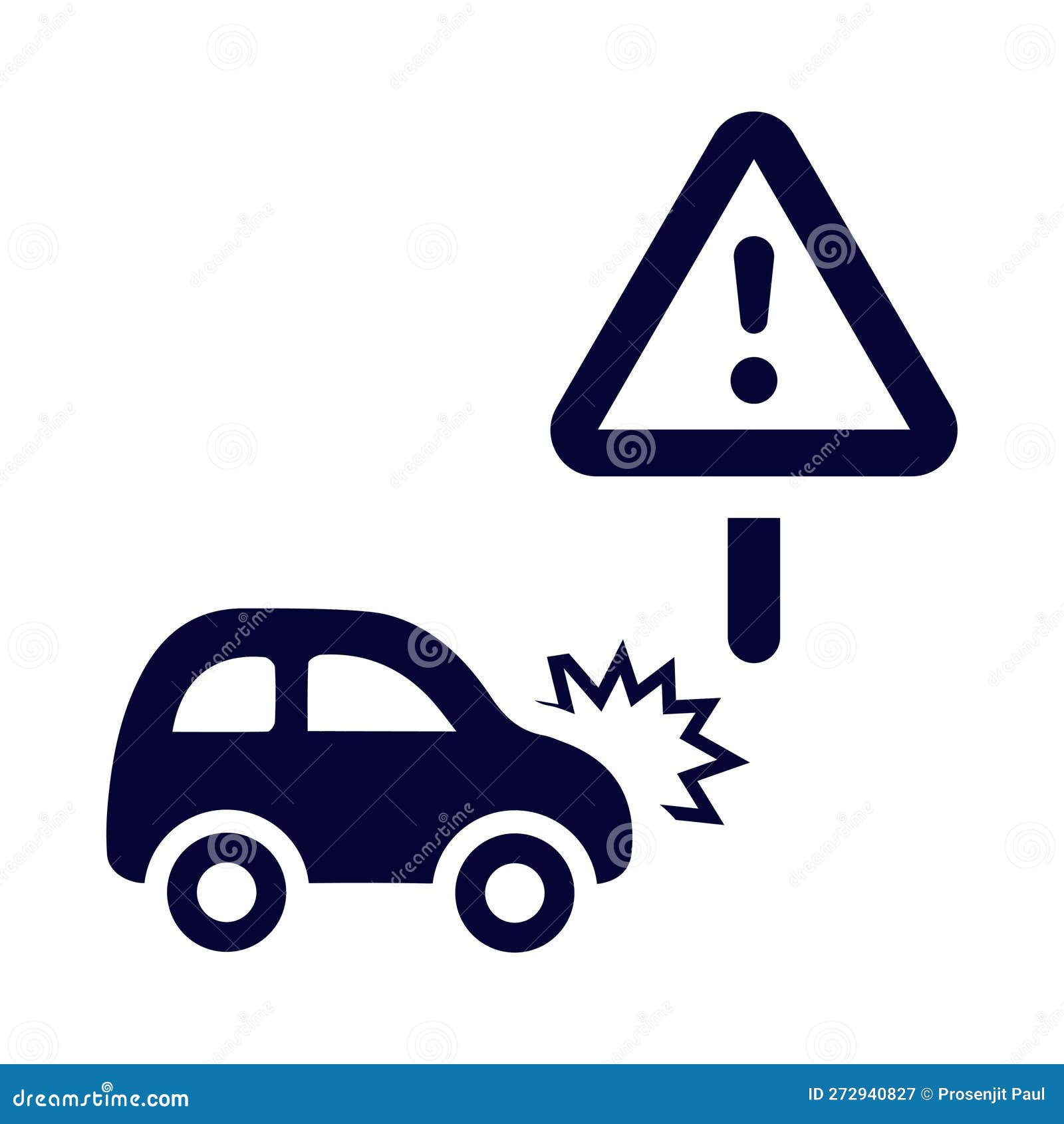 Car, Car Accident, Accident, Car and Car Accident Icon Stock Vector