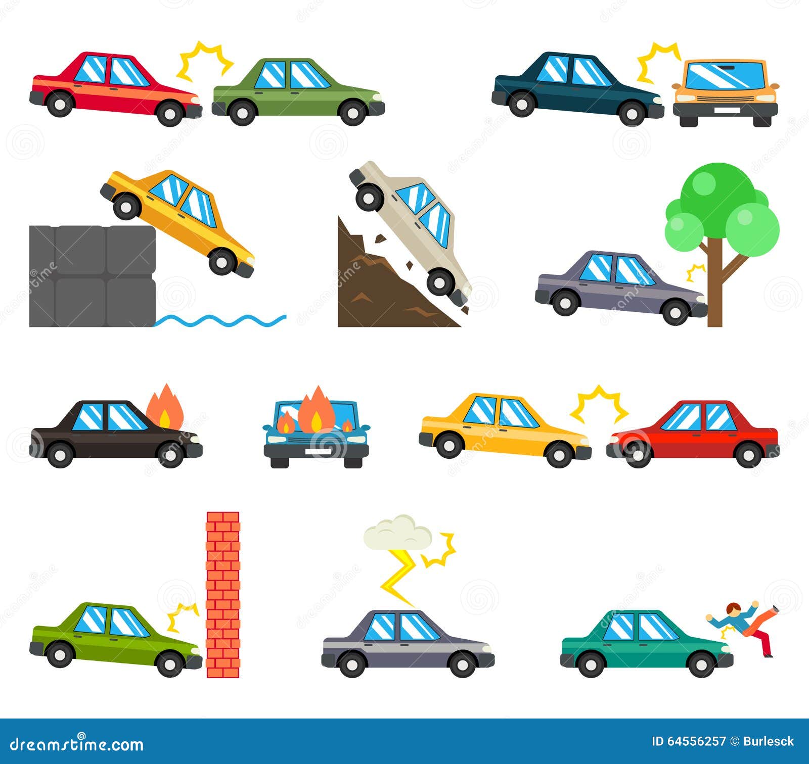 Premium Vector  Crashed cars icon