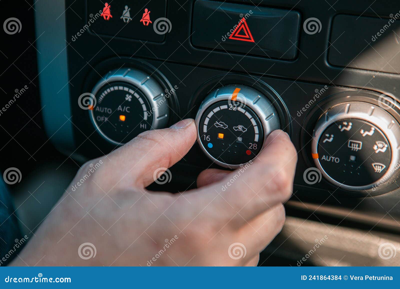 Car Air Condition Climate Control Stock Photo Image of warm, control