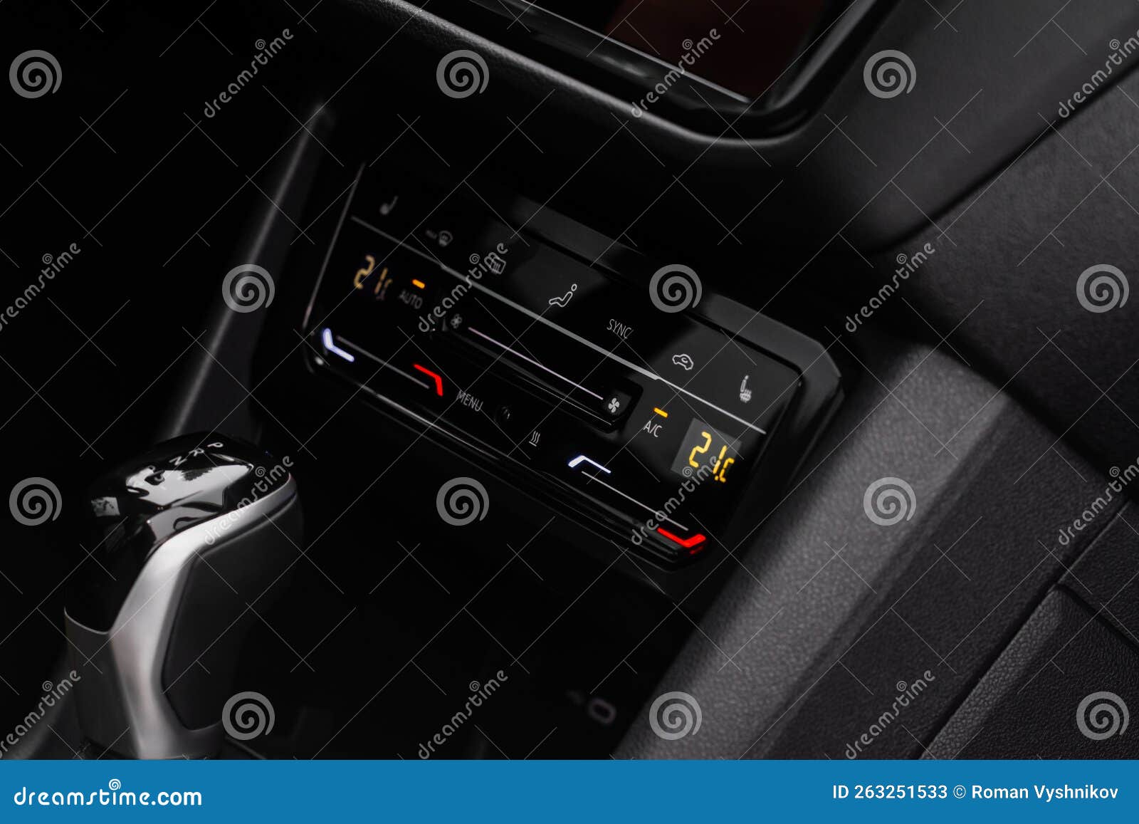 Car Air Conditioner Dashboard. Stock Image Image of interior