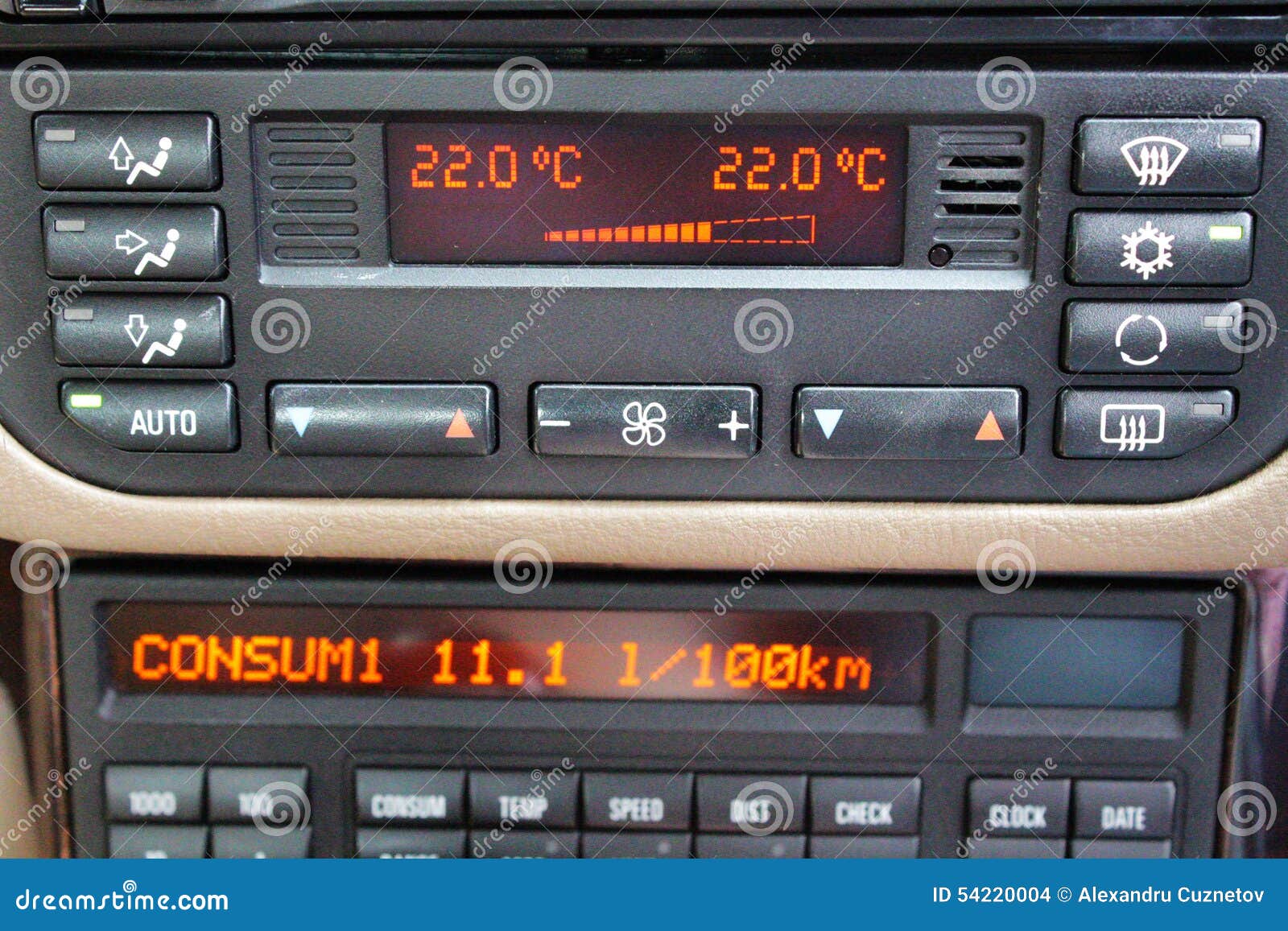 Car Air Conditioner Regulation Stock Photo Image of computer, orange